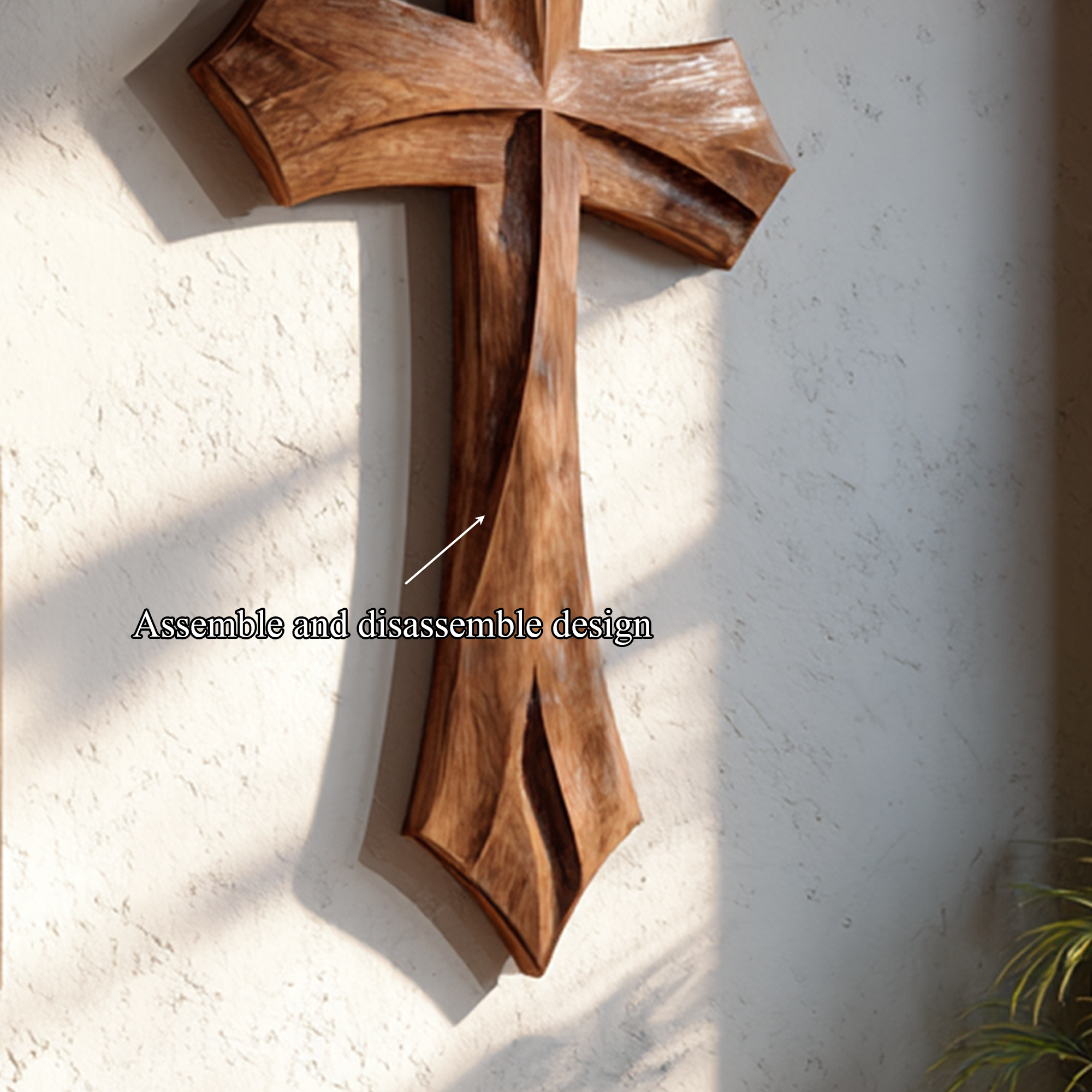 Rustic Wall Cross Reading Room Or Prayer Room SINLKIWD007