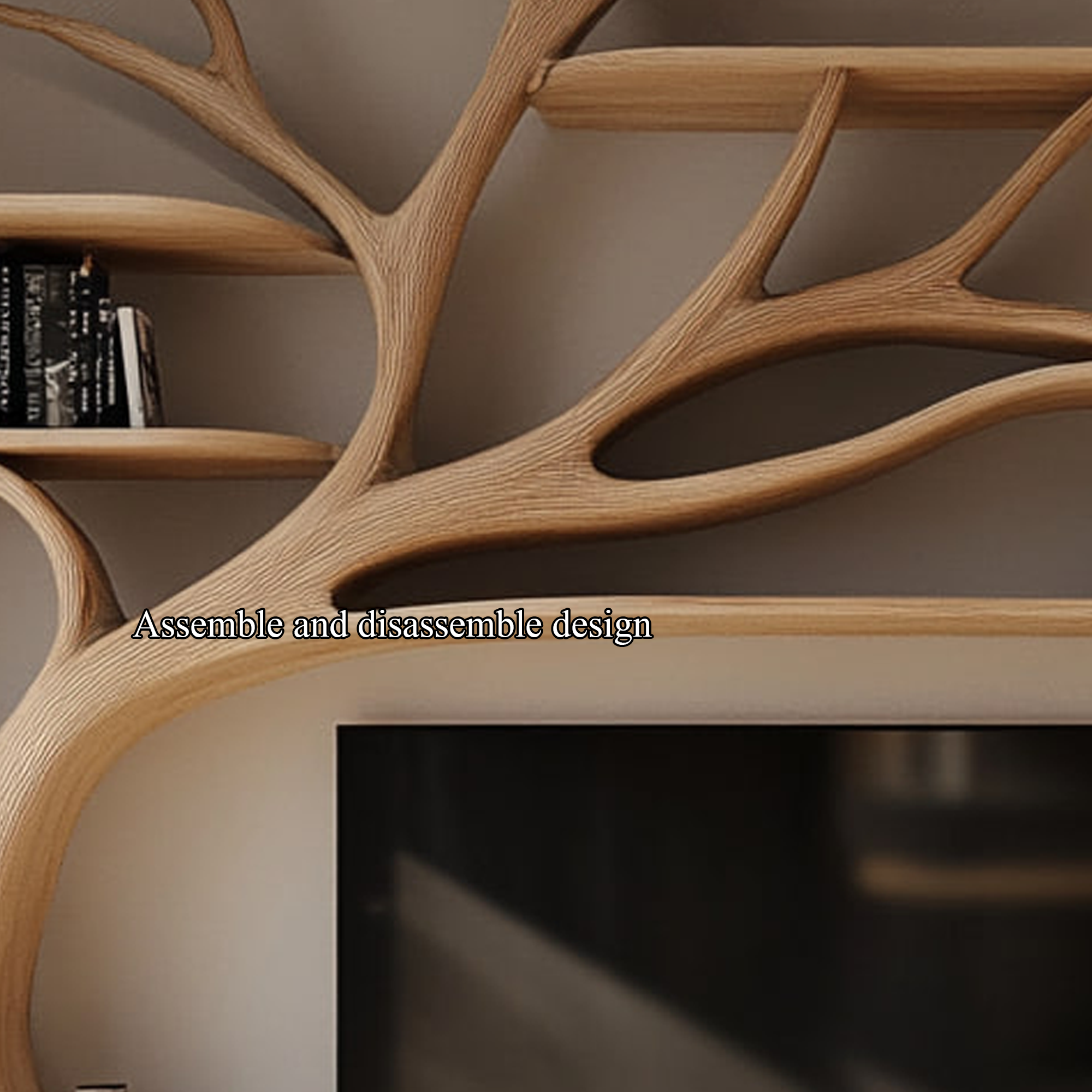 Rustic Artistic Tree TV Stand Bedroom Or Living Room Decor SINLKITB339