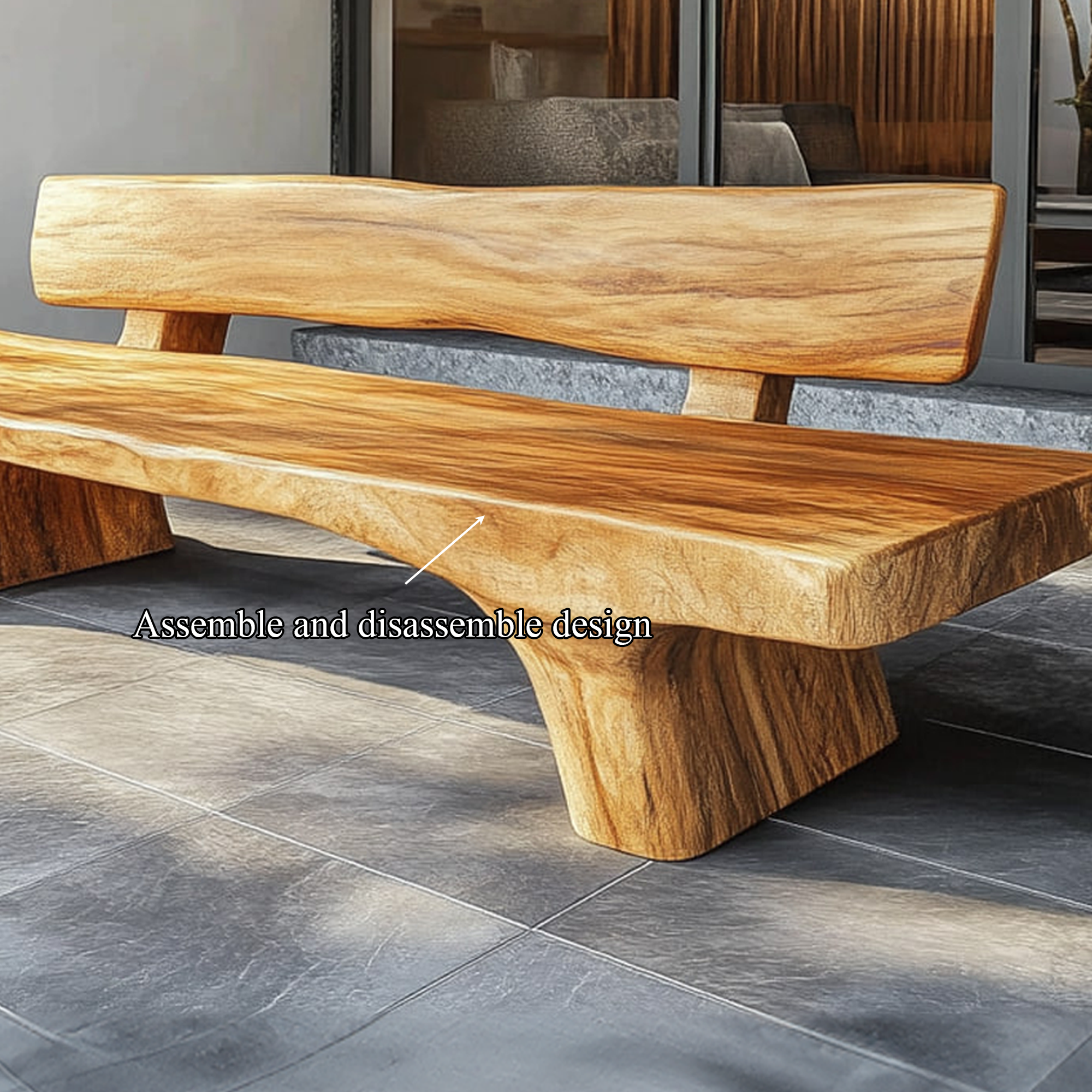 Rustic Minimal Bench For Entryway And Bedroom SINLKIRS048