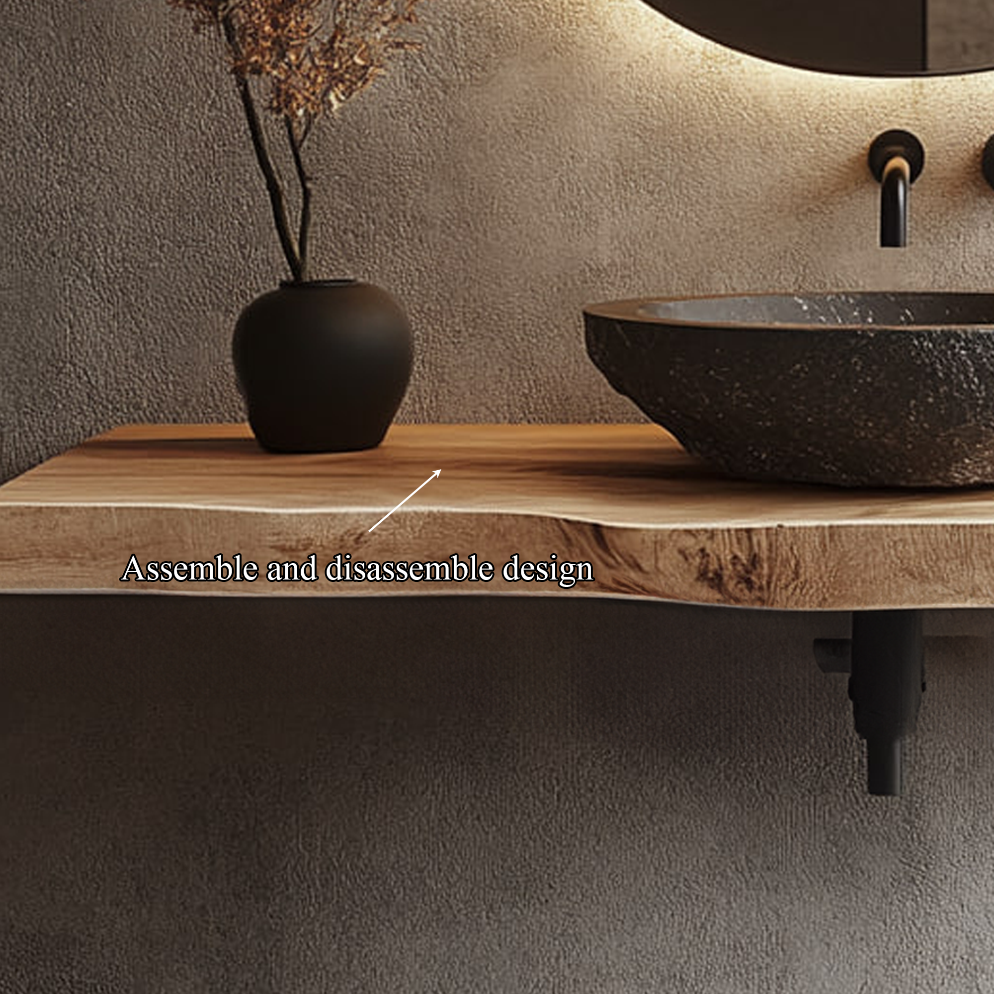 Mid Century Floating Vanity Modern Bathroom SINLKIBRV186