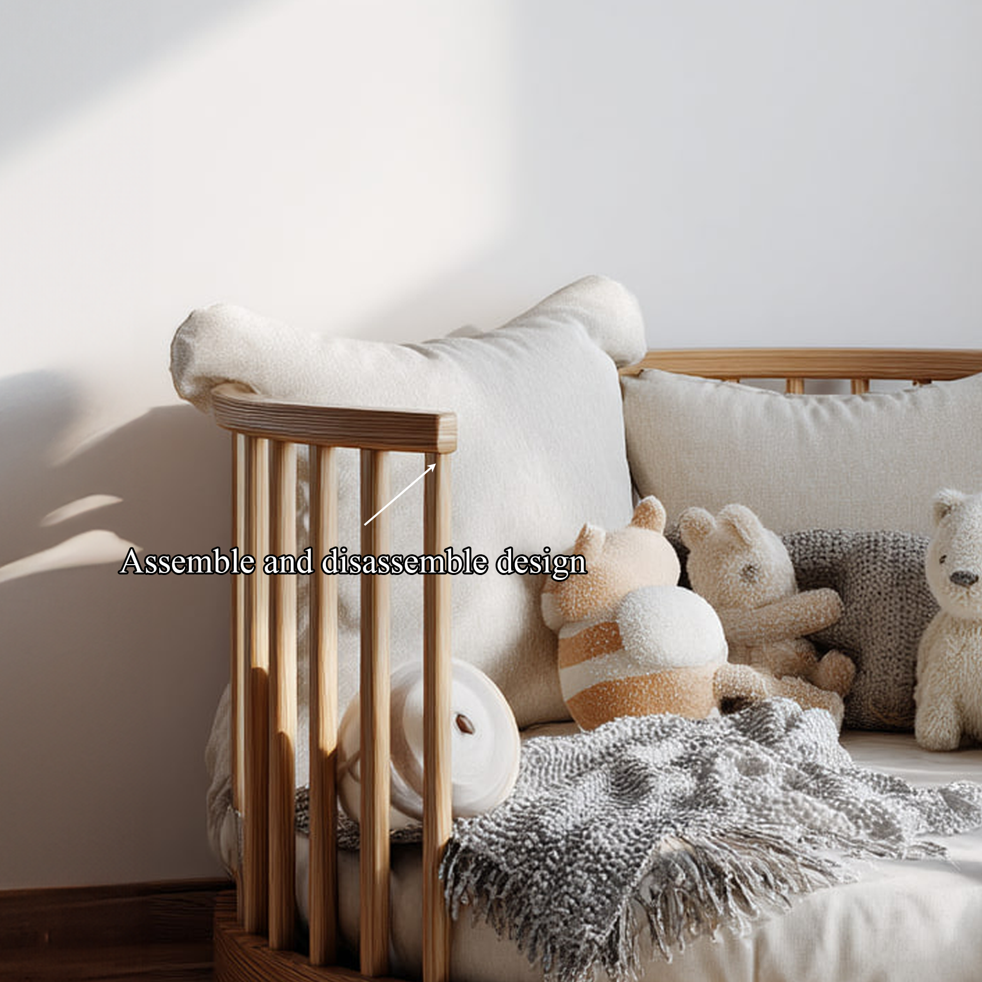 Mid Century Round Daybed Nursery Bedroom SINLKIWB52