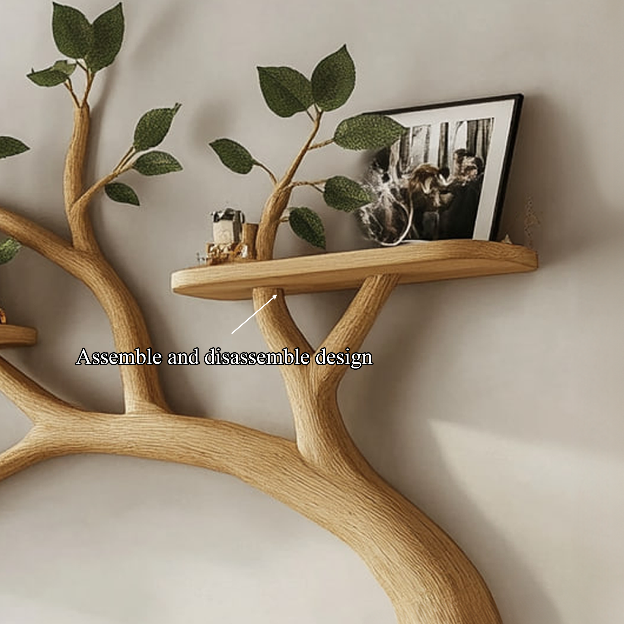 Mid Century Tree Branch Shelf Modern Living Space SINLKITBS046