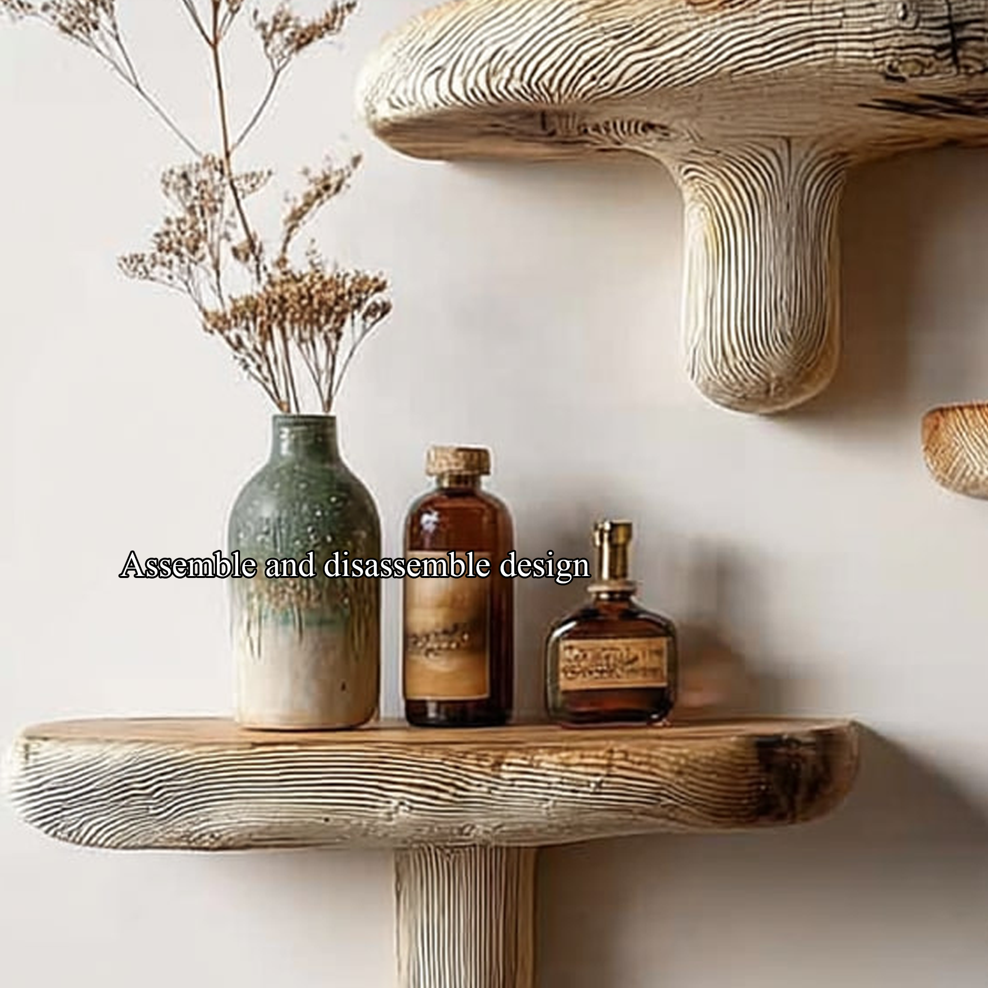 Rustic Mushroom Shelf Living Room SINLKIFL146