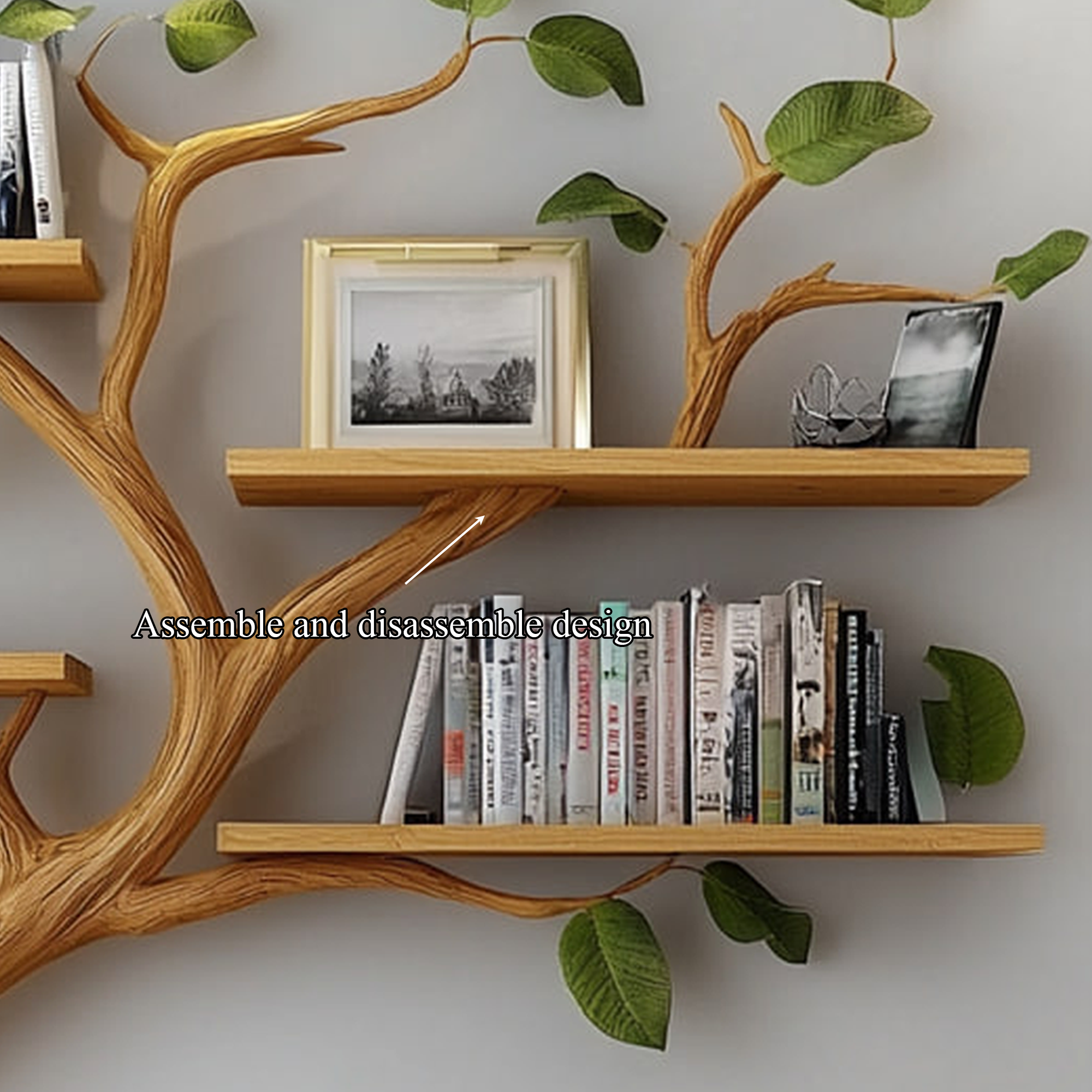 Mid Century Tree Branch Wall Display Shelf SINLKITBS042