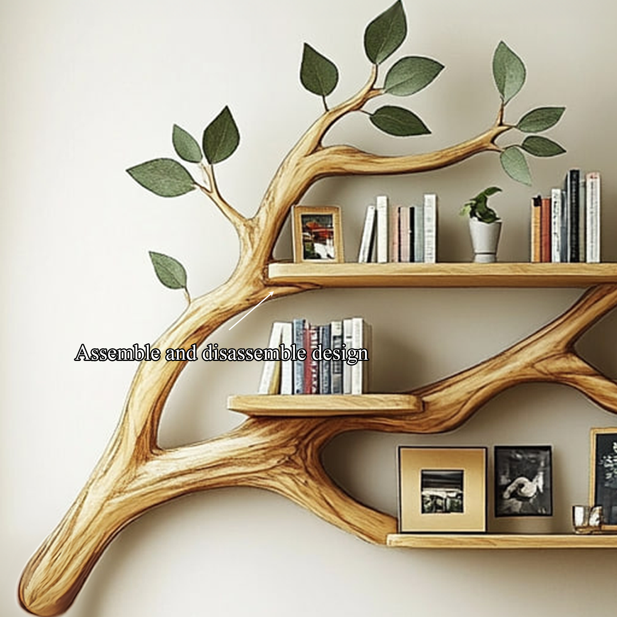 Rustic Sculptural Tree Branch Shelf Living Entryway SINLKITBS044