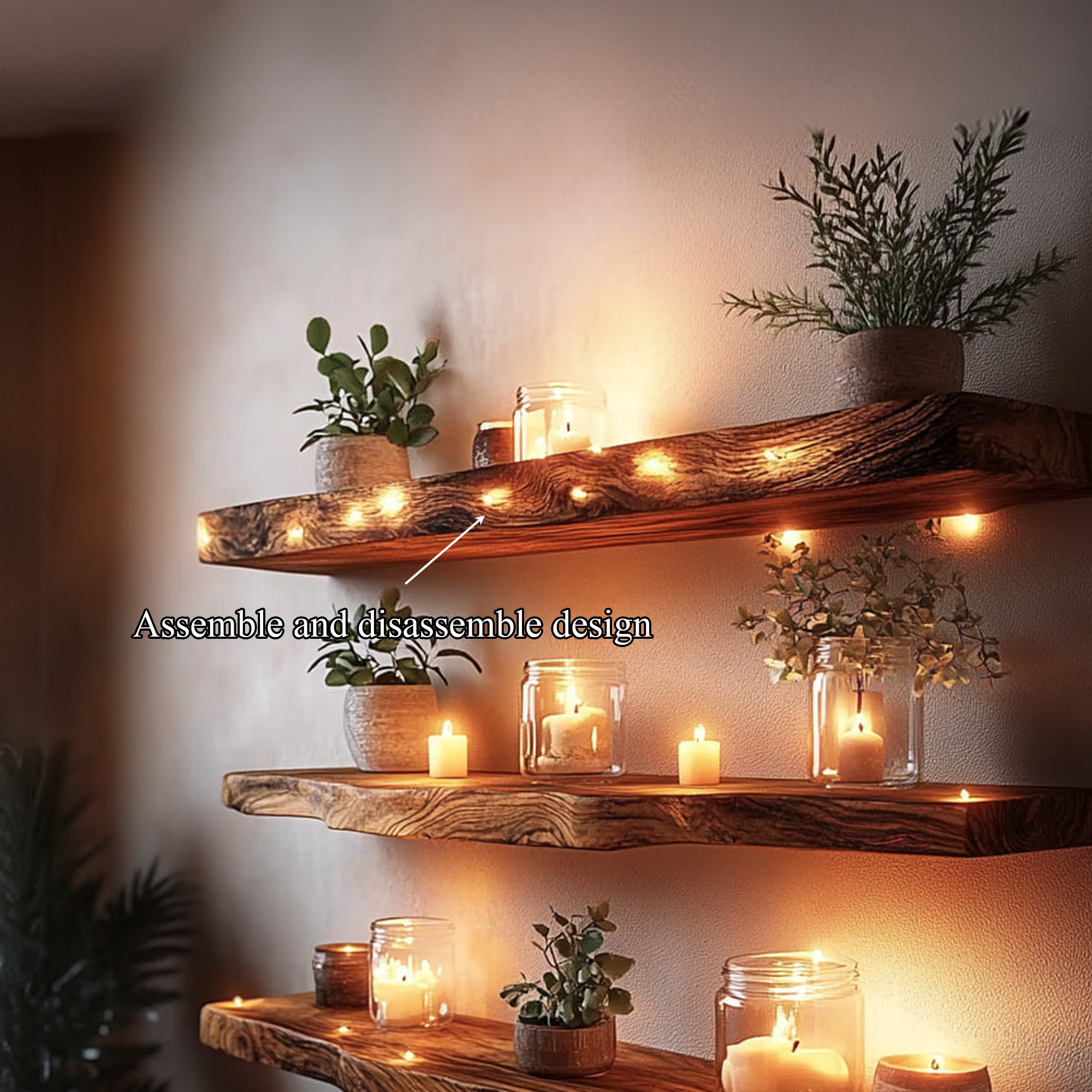 Rustic Floating Shelf Warm Minimal Living Room Or Office SINLKIFL312