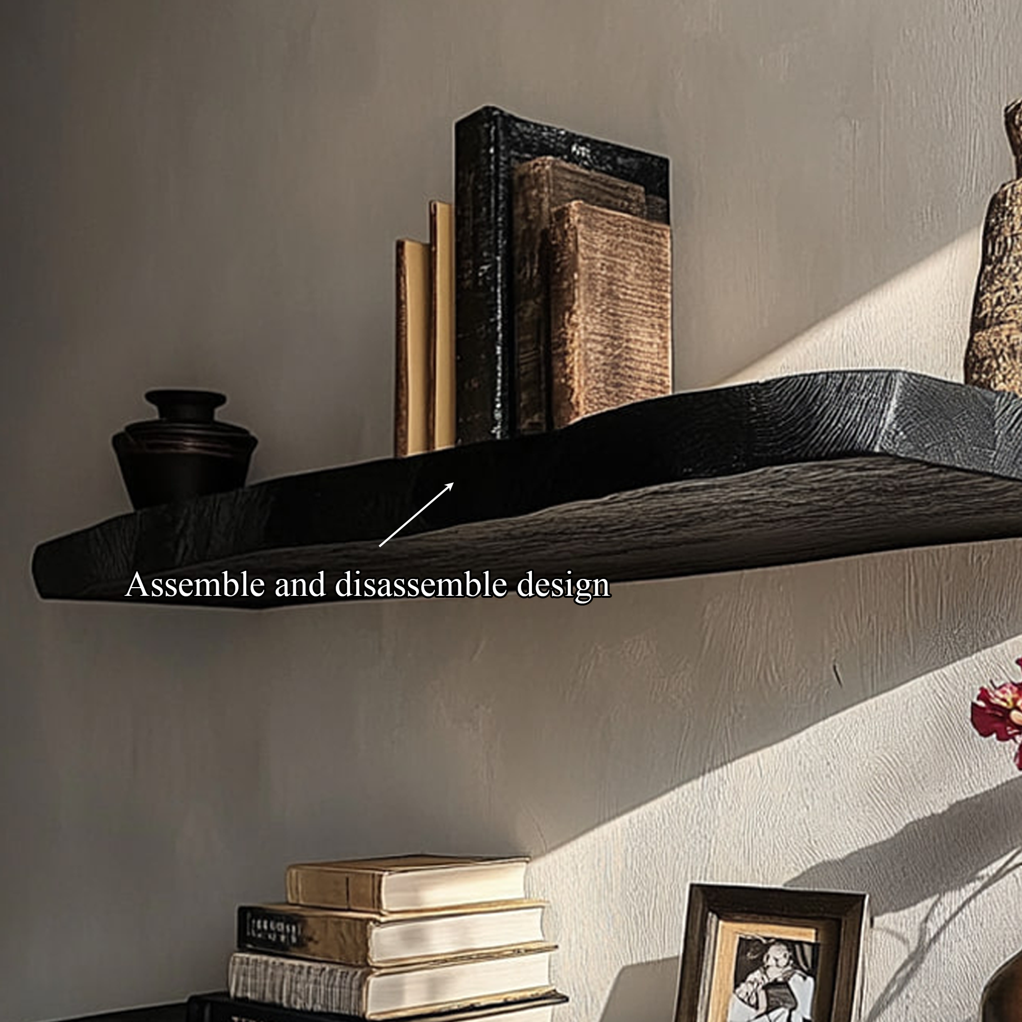 Rustic Modern Live Edge Shelf Living Room Or Bedroom SINLKIFL264