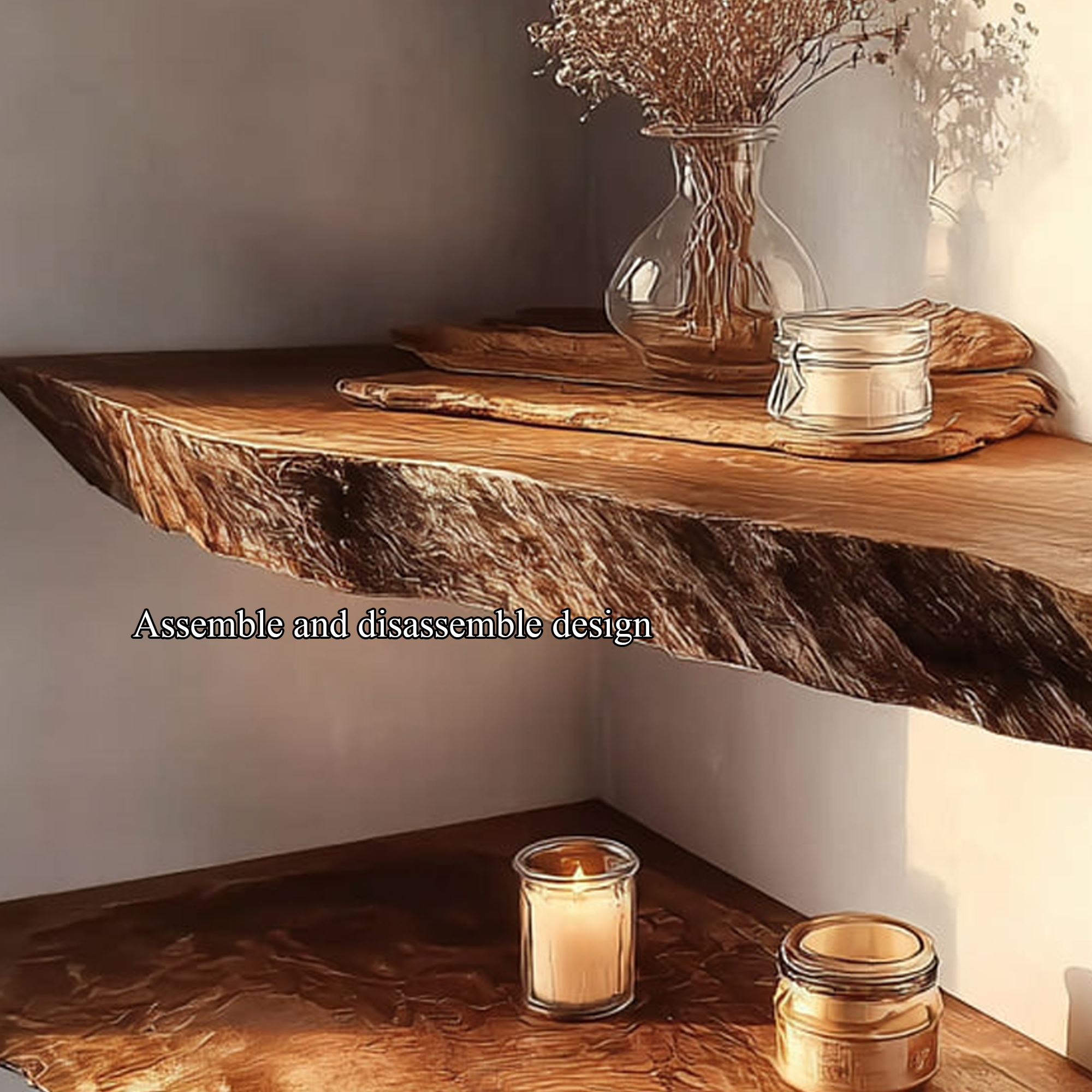 Rustic Floating Wall Shelf Dining Room SINLKIFL195