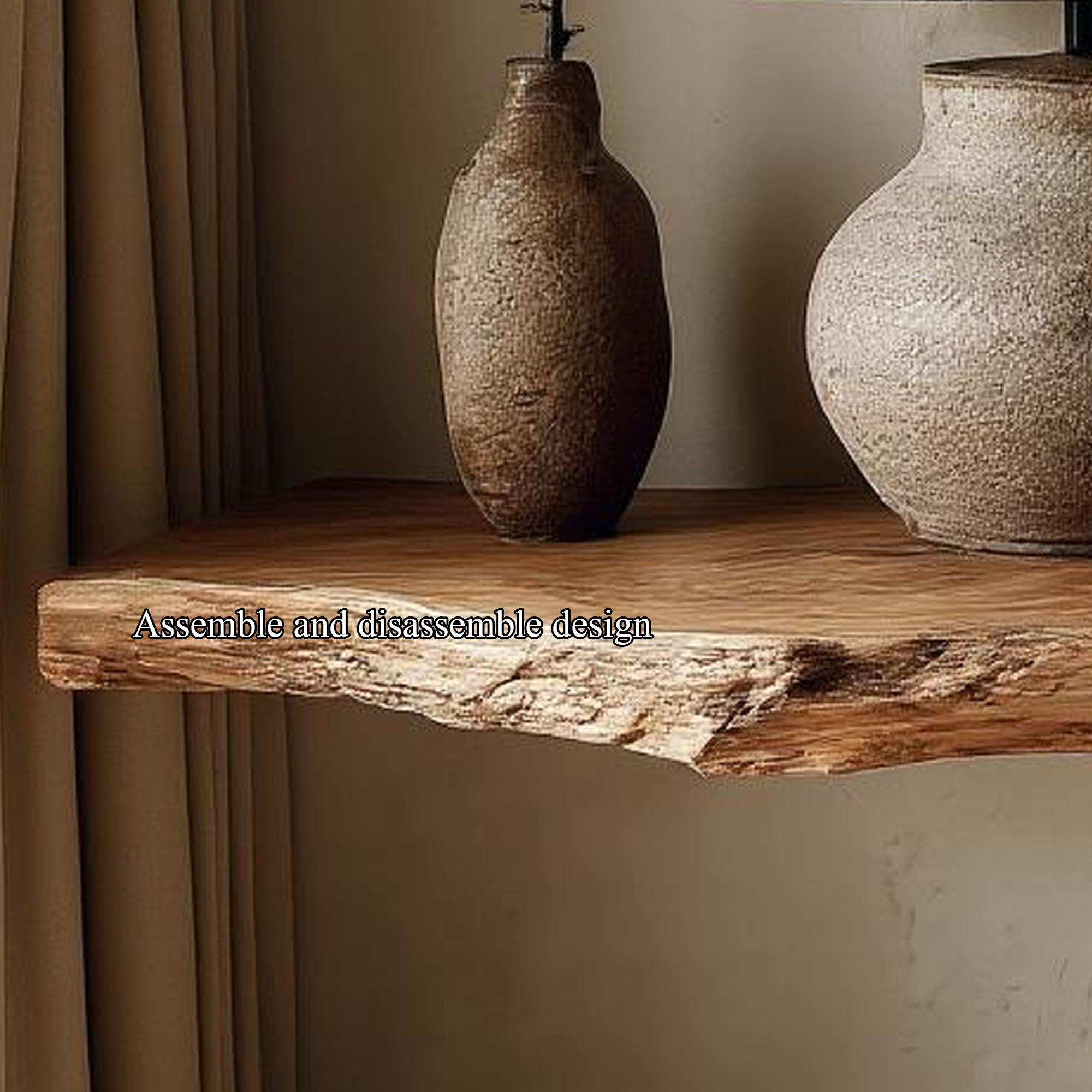 Rustic Floating Nightstand Bedroom SINLKIFL183