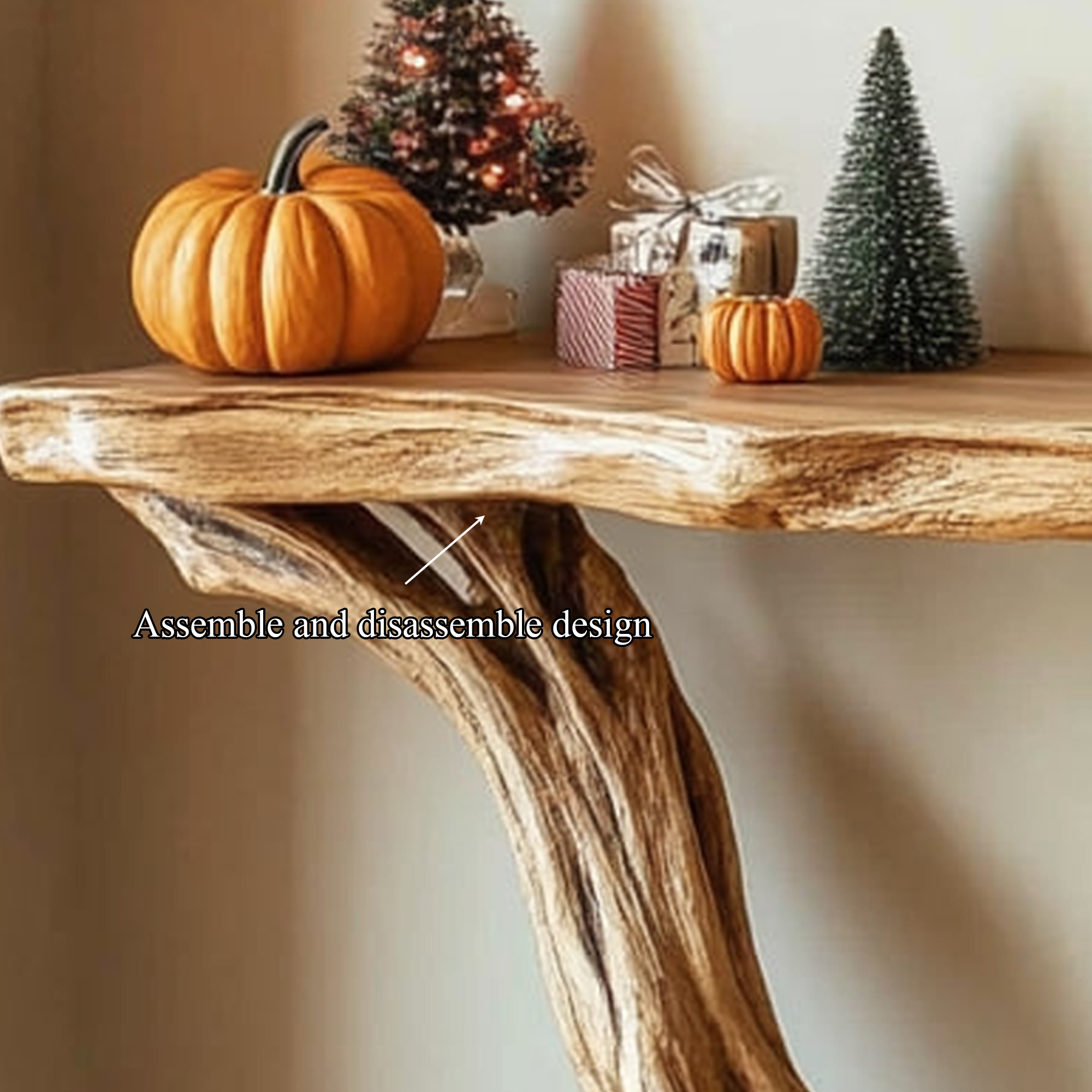 Midcentury Entry Table Organic Carved Legs Cozy Corner SINLKICS325