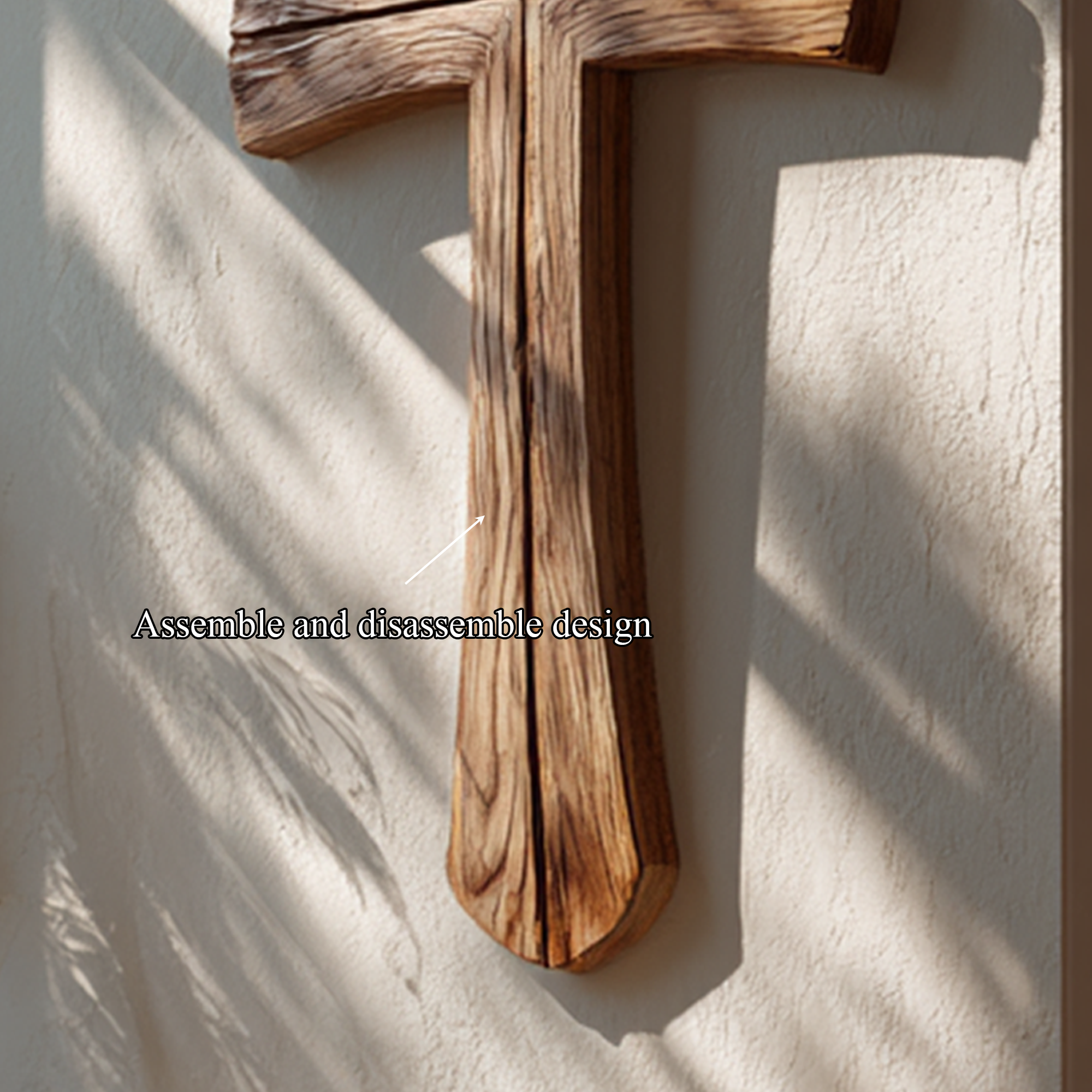 Rustic Wooden Wall Cross Living Room And Study Room SINLKIWD004