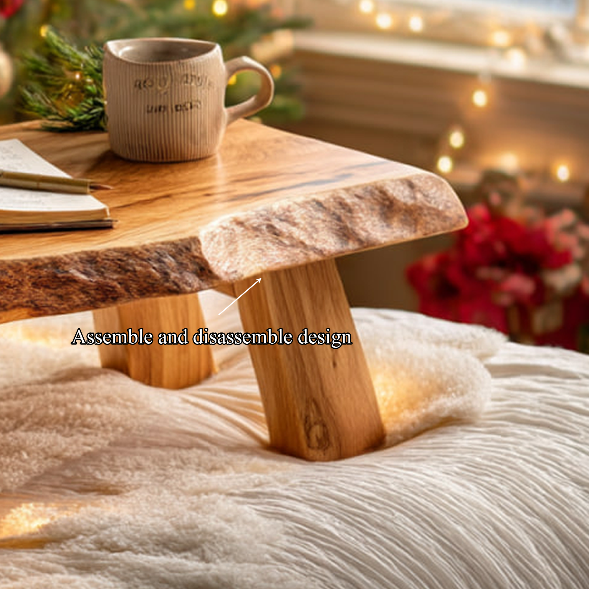 Rustic Rustic Lap Desk Christmas Cozy Bedroom Holiday Display SINLKIDK067