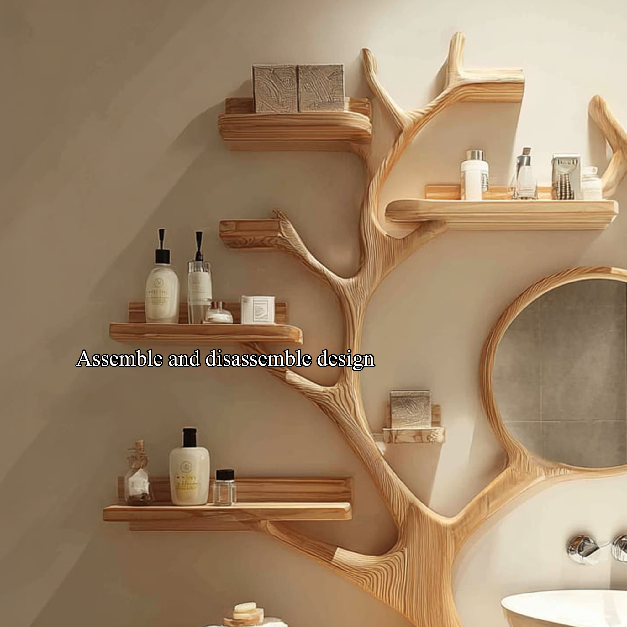 Rustic Organic Tree Vanity Bathroom Or Washroom SINLKITBB005