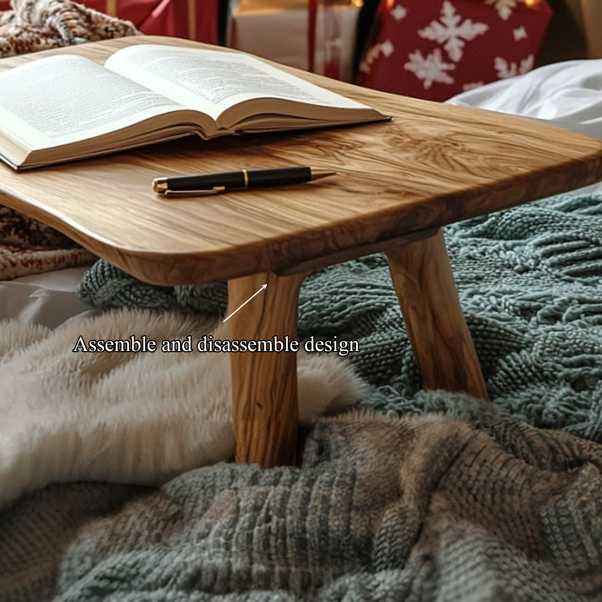 Rustic Live Edge Rustic Breakfast Table Cozy Bedroom SINLKIDK069