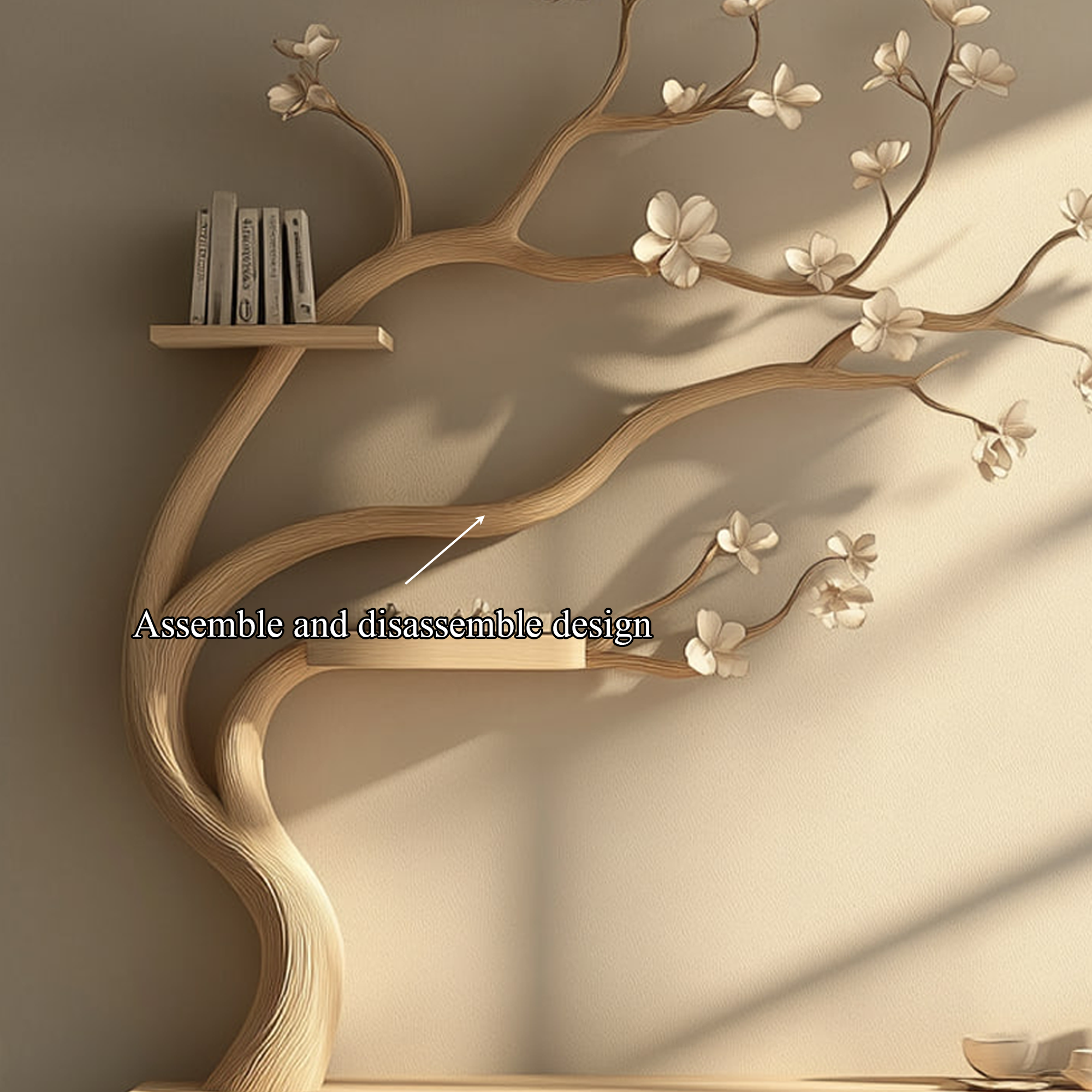 Rustic Organic Tree Branch Display Shelf Living Room Or Entryway SINLKITB506