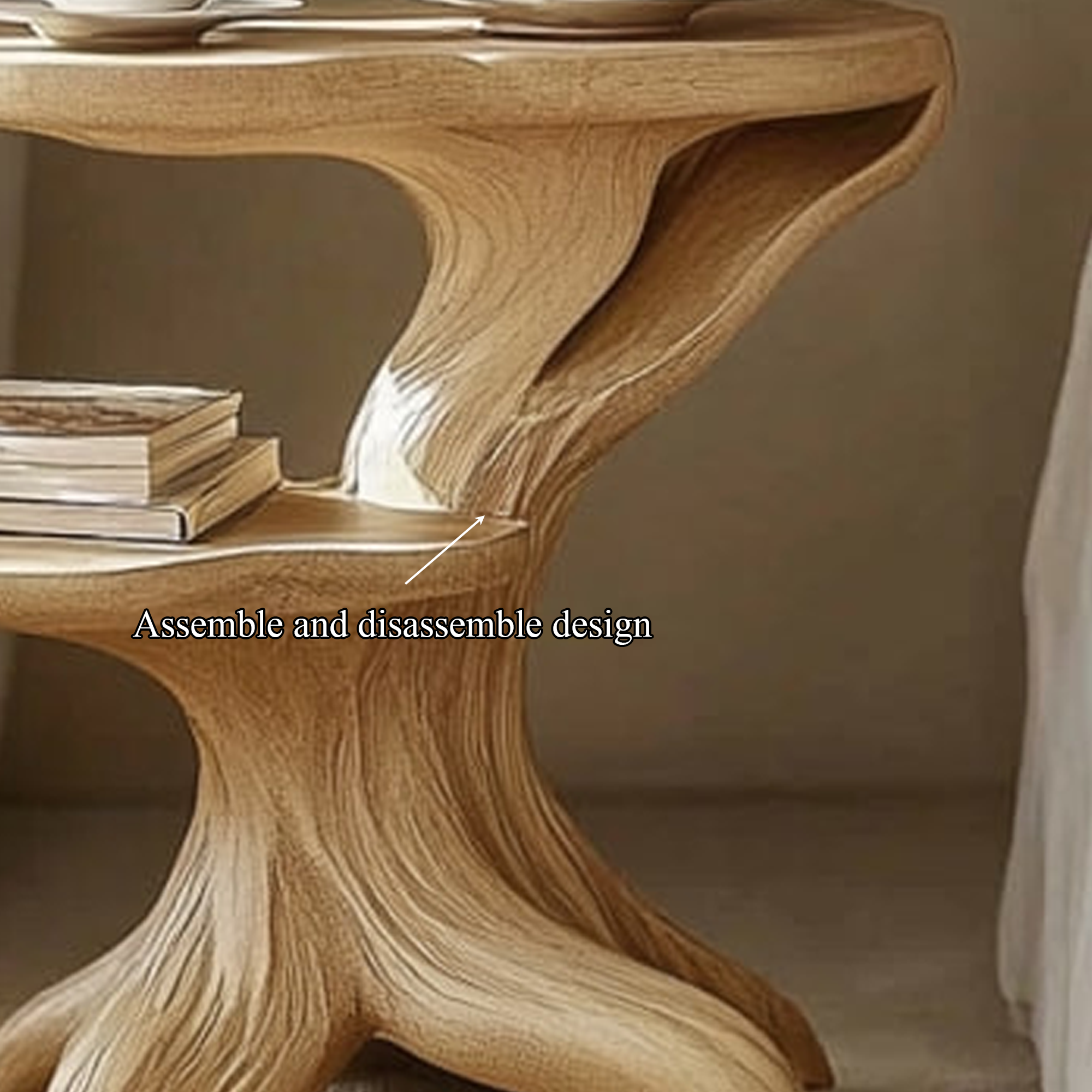Rustic Flower Bedside Table Bedroom Or Living Room Entryway SINLKIBT153