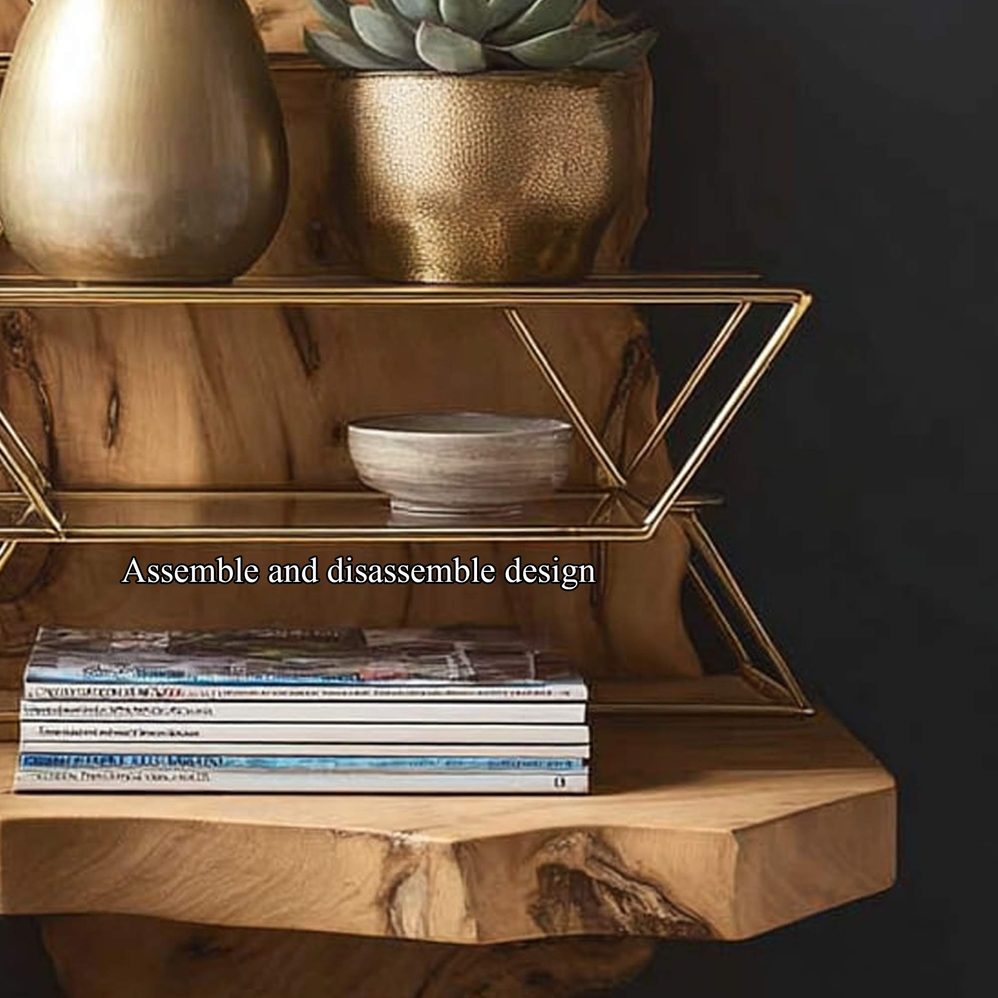 Rustic Floating Bedside Table Bedroom SINLKIBT060