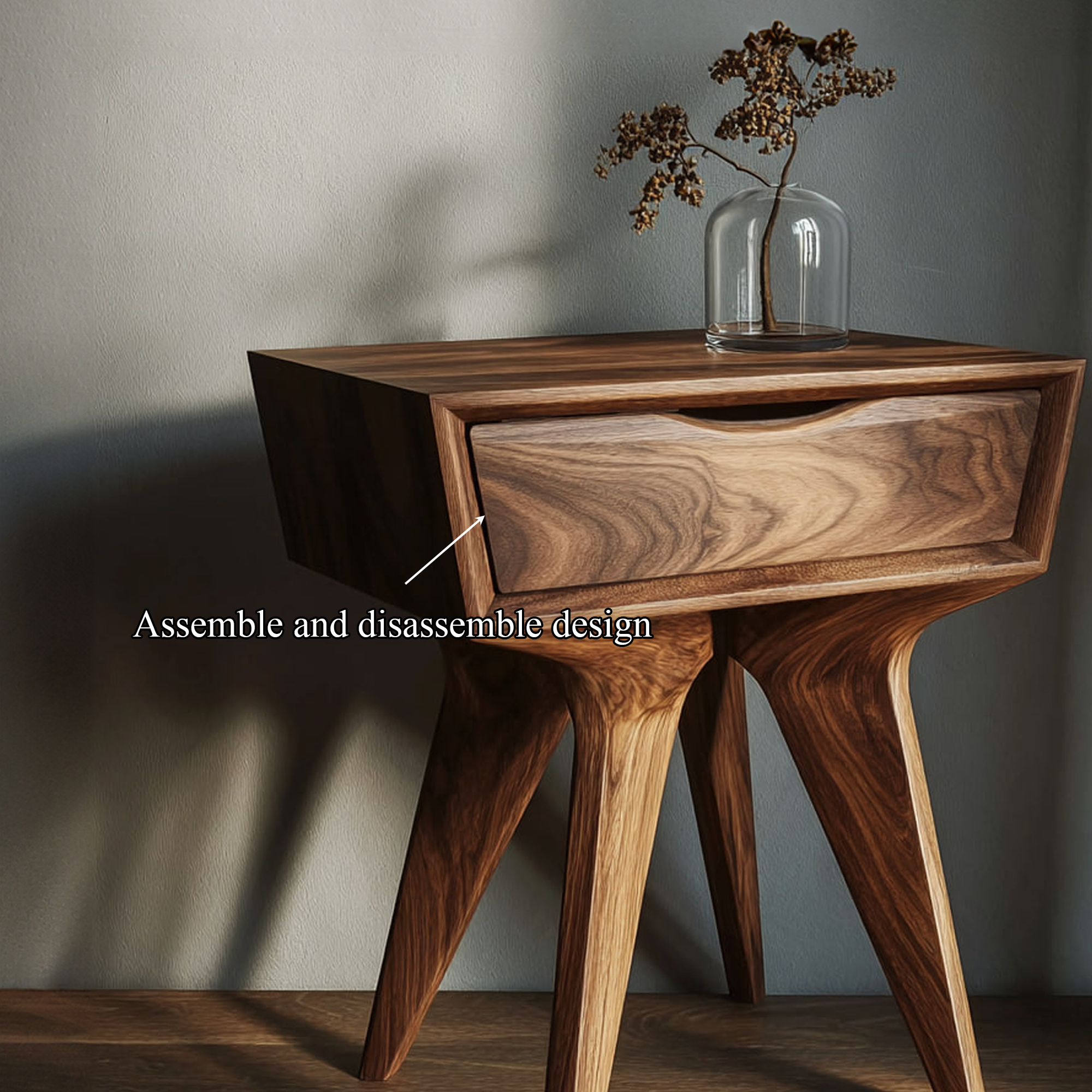 Sculptural Minimalist Side Table Bedroom Or Office Room SINLKICC024