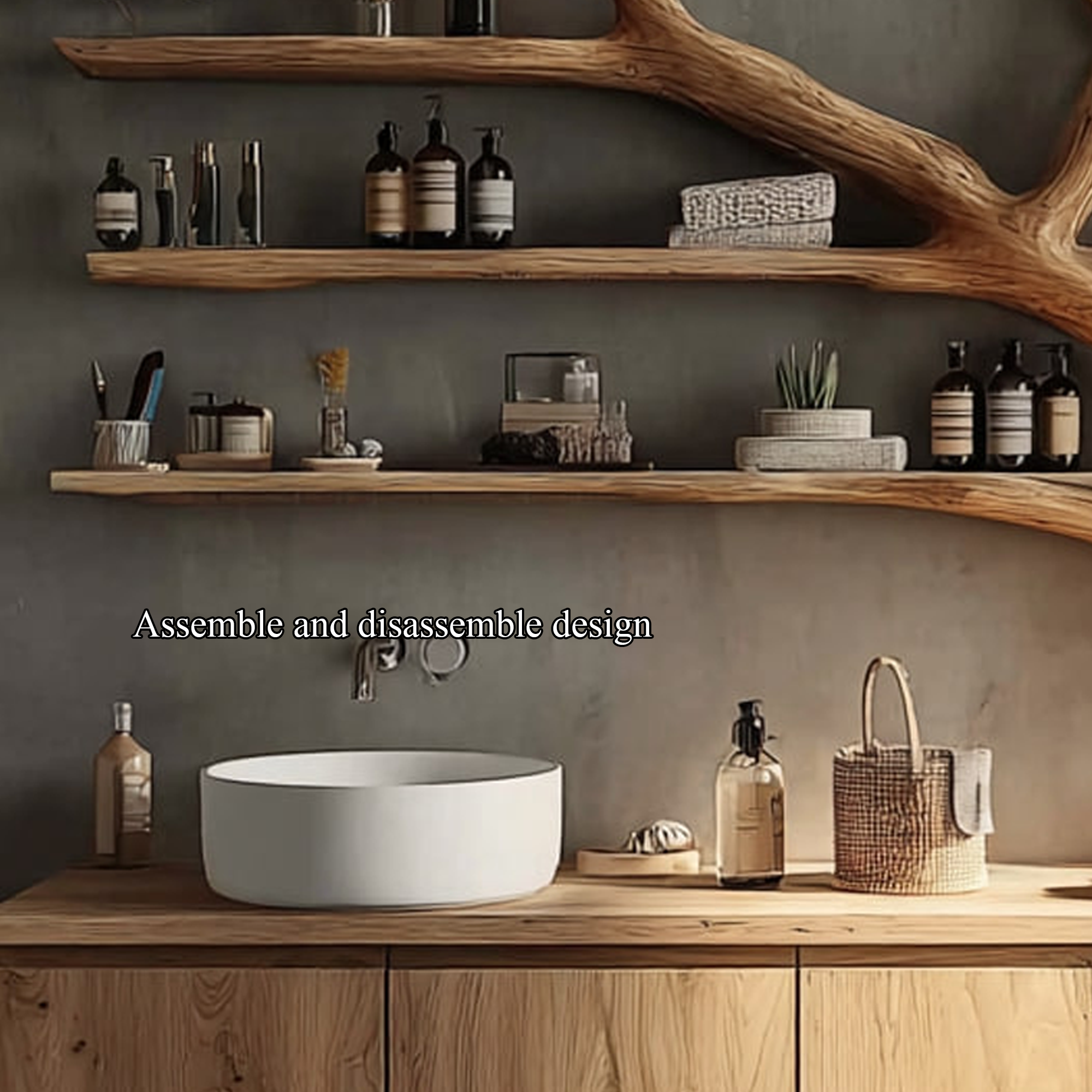 Rustic Organic Tree Branch Vanity Bathroom Or Spa Room SINLKITBB015