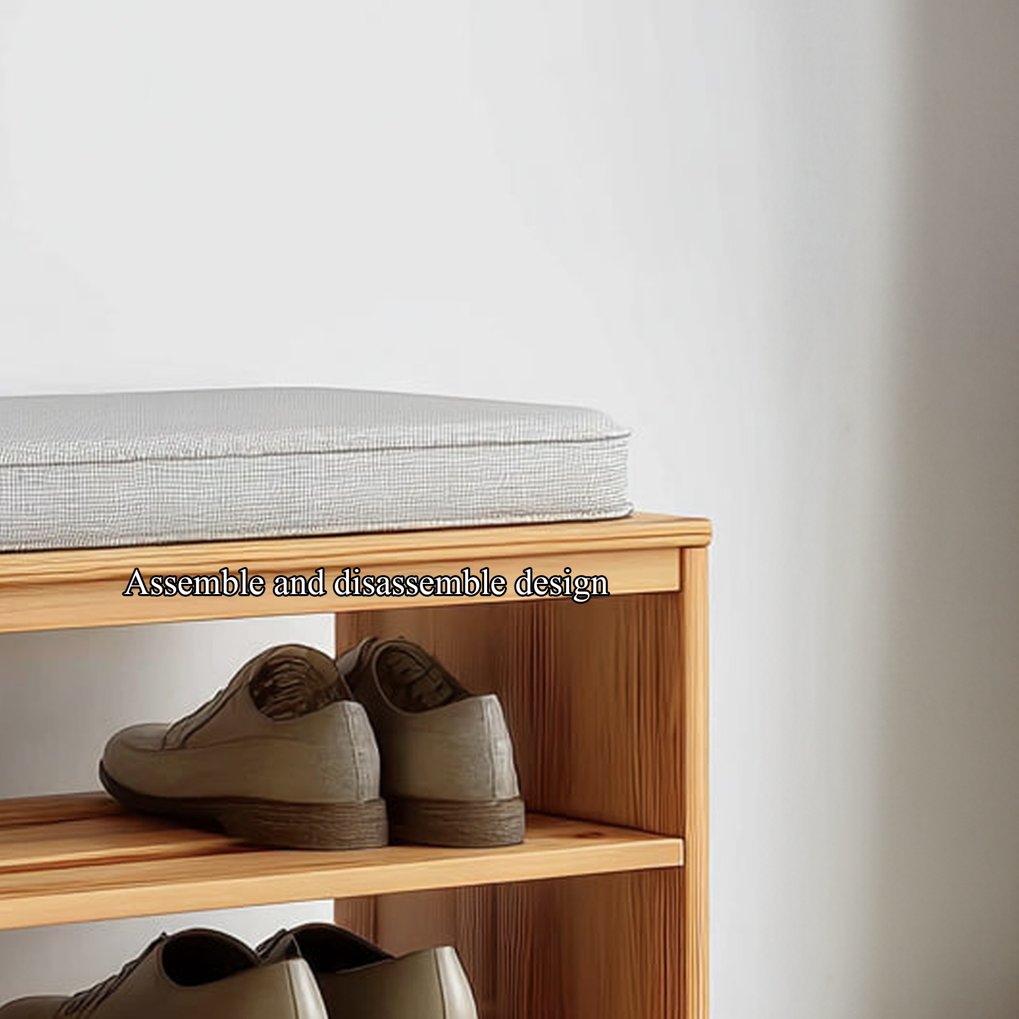 Rustic Farmhouse Shoe Rack Bench Entryway SINLKISB046