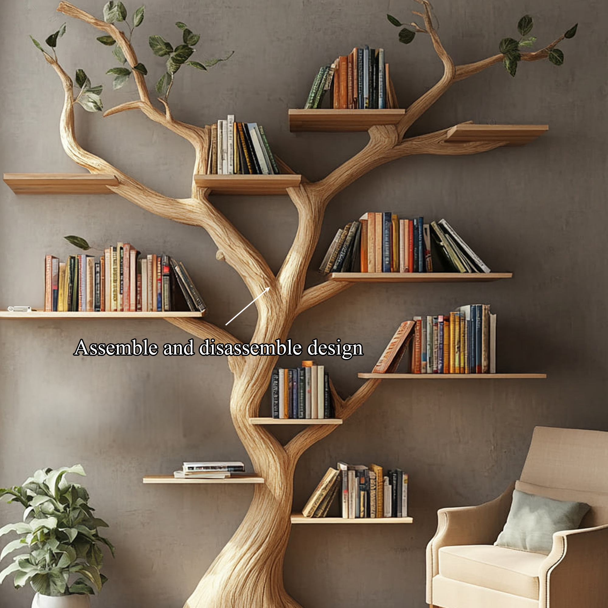 Rustic Wall Shelf Living Room Large Organizer SINLKITB328