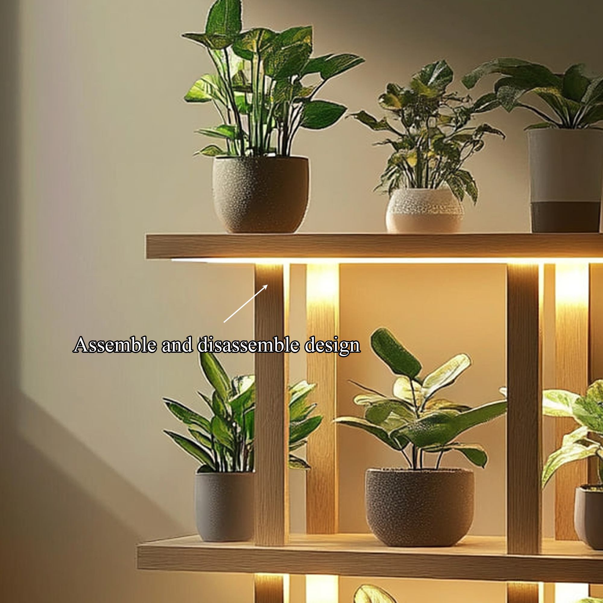 Mid Century Plant Shelf Indoor Garden Decor SINLKITT083