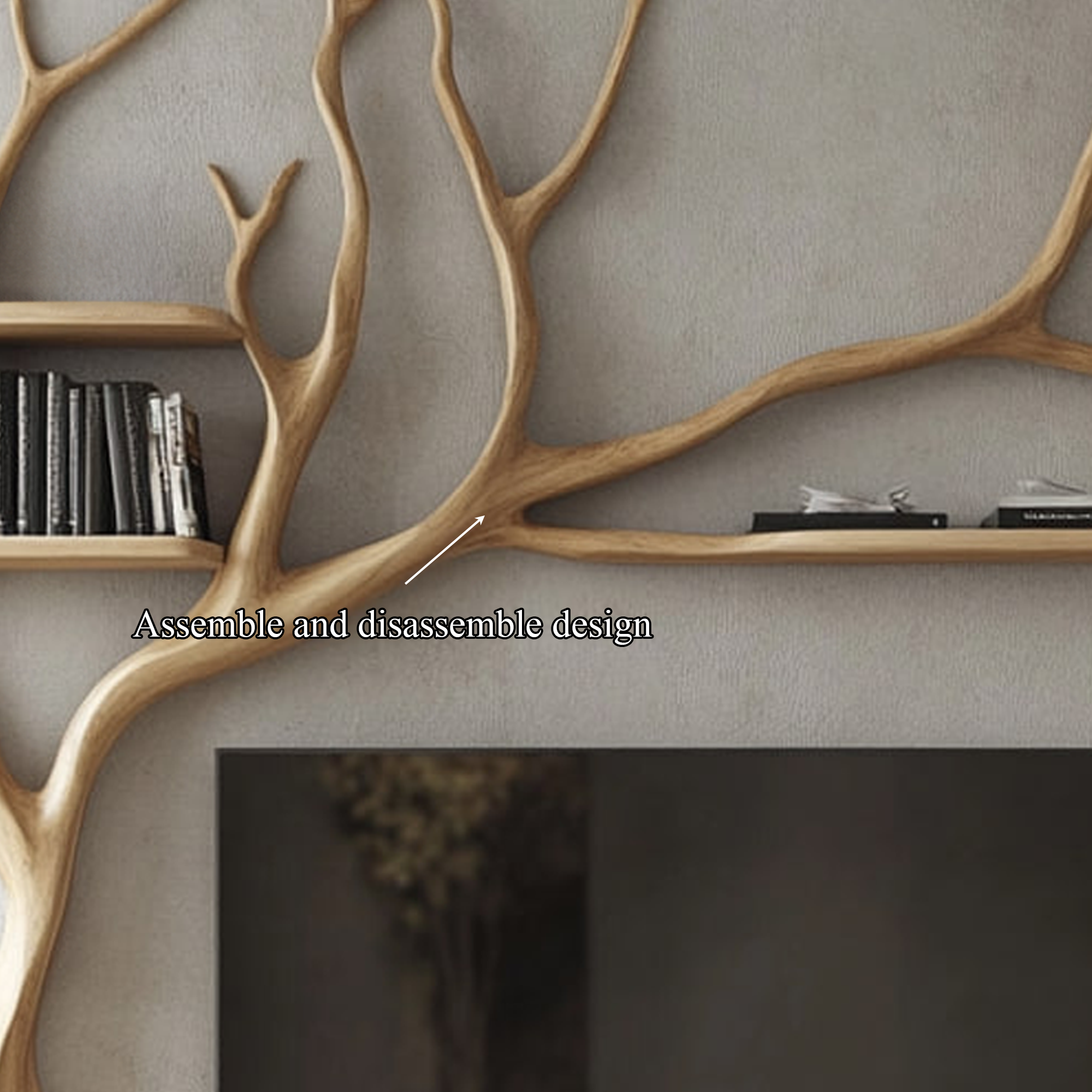Rustic Tree TV Cabinet Living Room Wall Unit GiftSINLKITB341