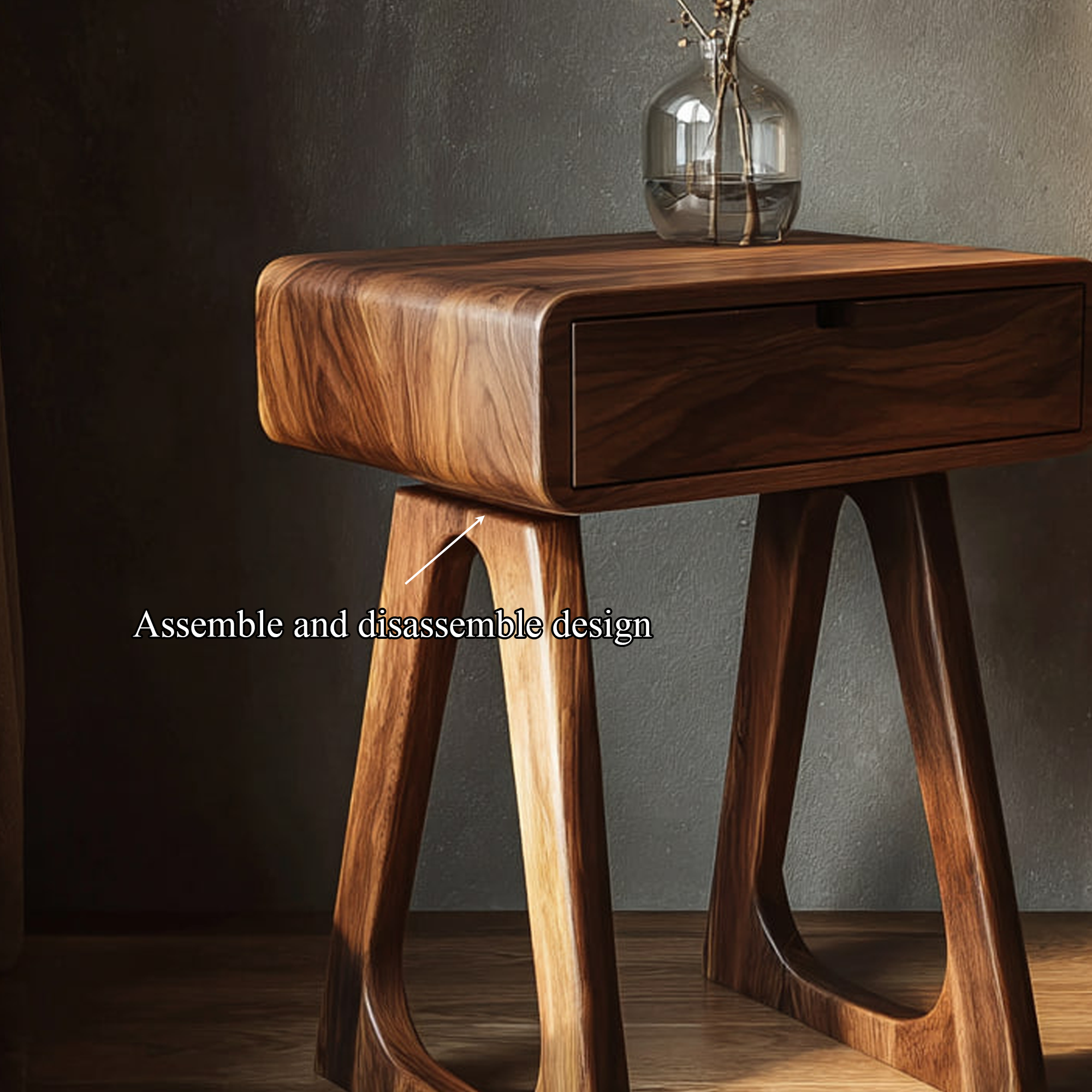 Modern Minimalist Nightstand Bedroom Or Guest Room SINLKICC021