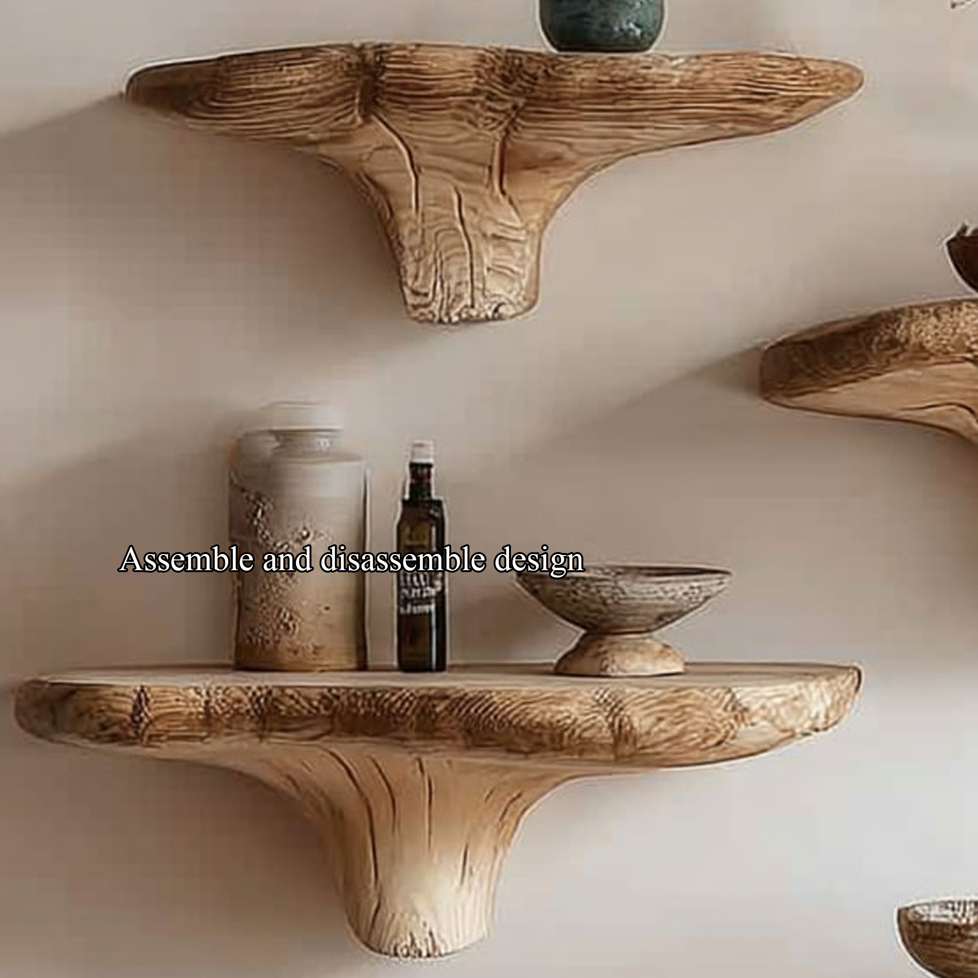 Rustic Mushroom Floating Shelf Bedroom SINLKIFL139