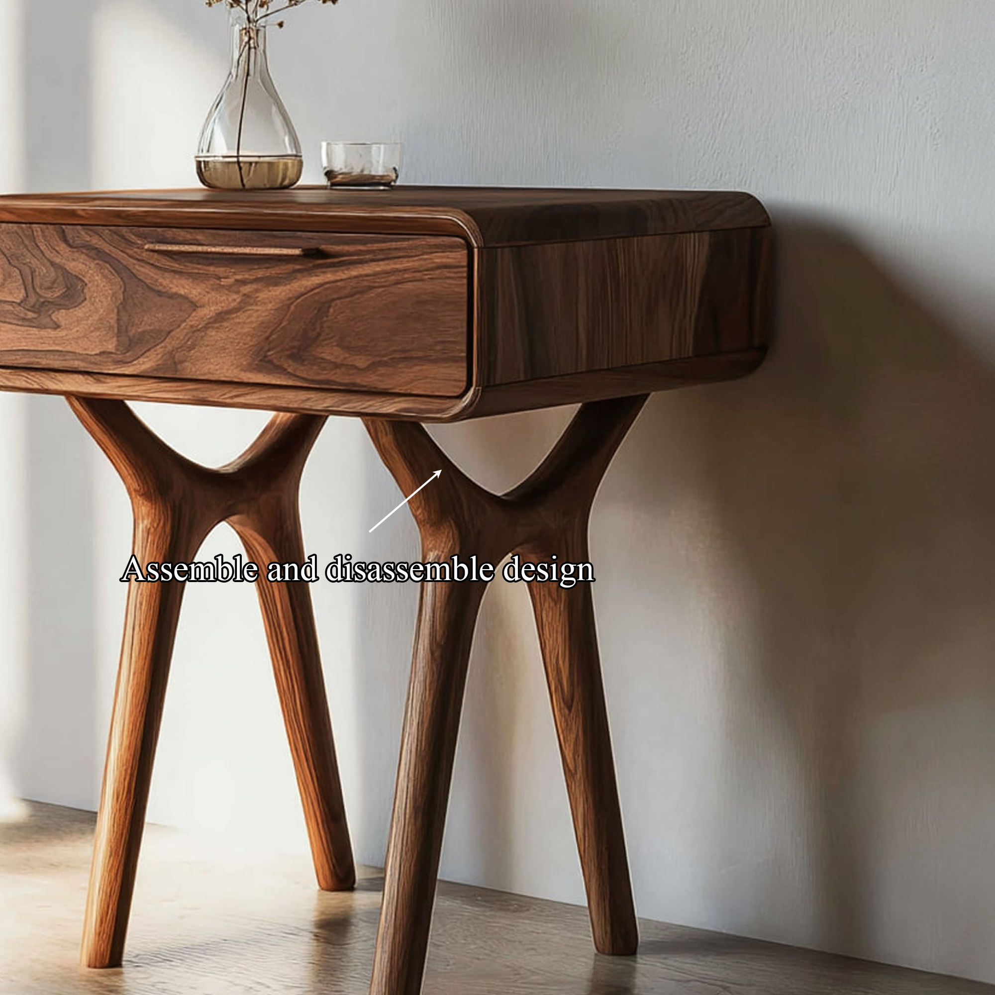 Organic Curved Leg Side Table Bedroom Or Living Room SINLKICC023