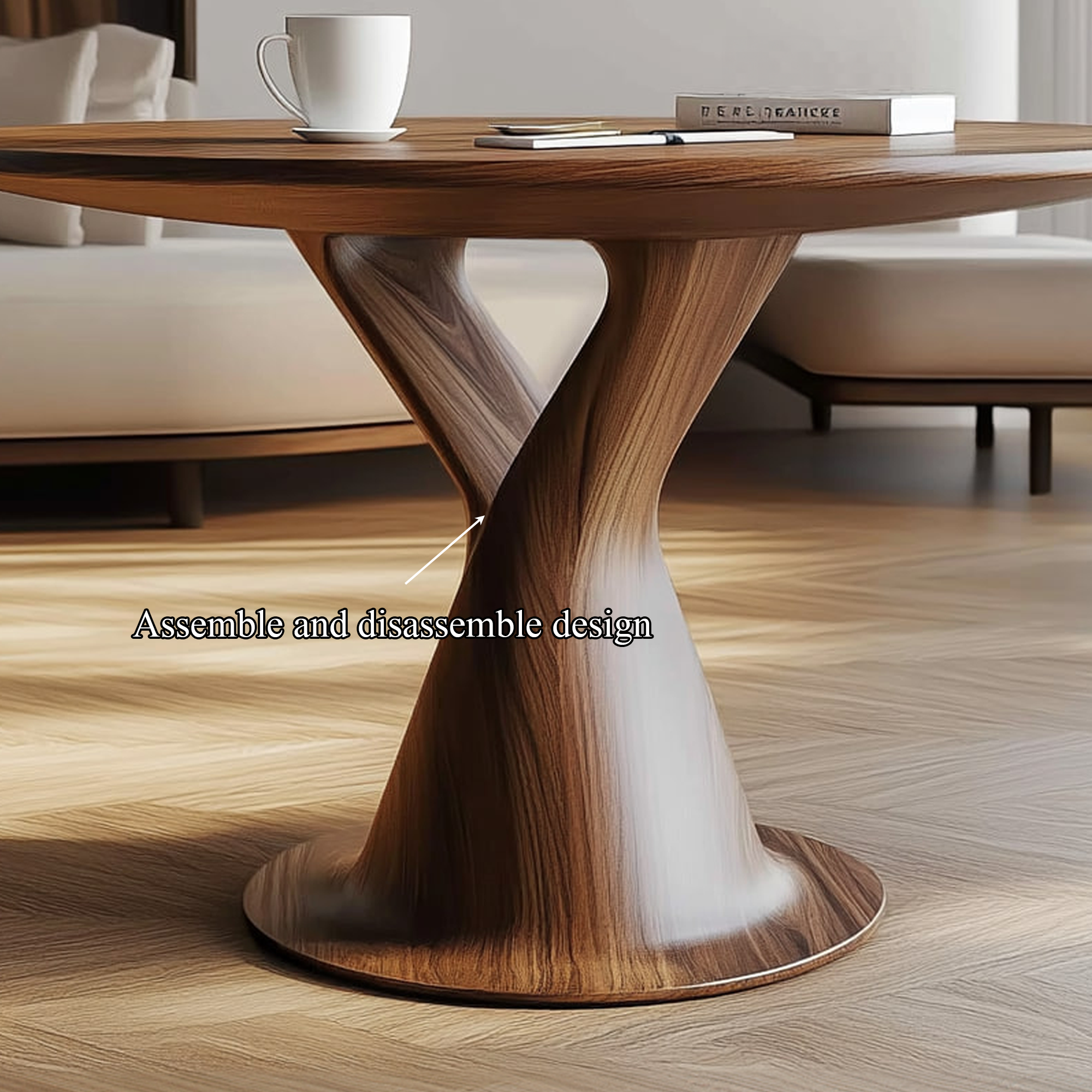 Modern Sculptural Round Coffee Table Living Room Lounge Room SINLKICF202