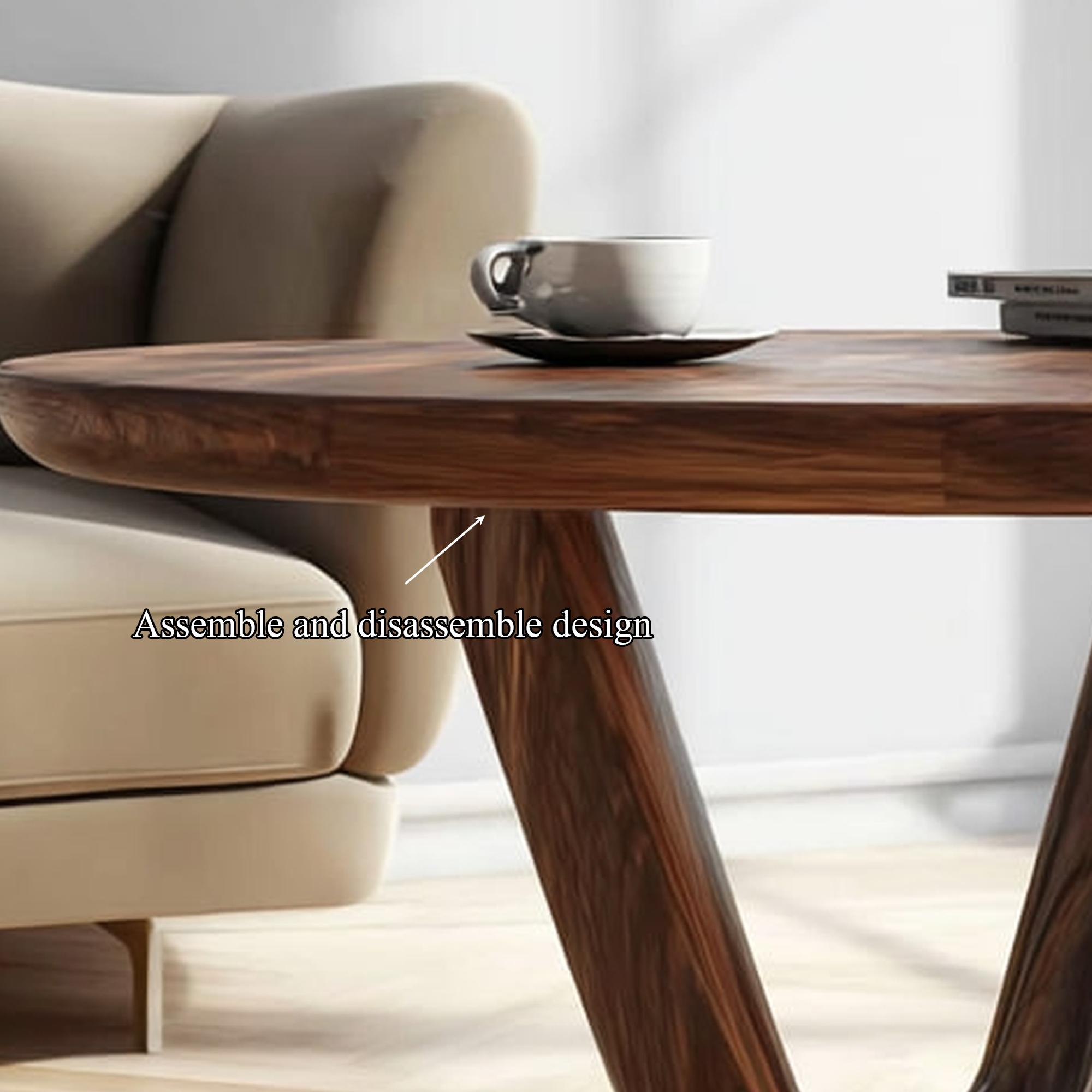 Modern Sculptural V Coffee Table Living Room Lounge Room SINLKICF207
