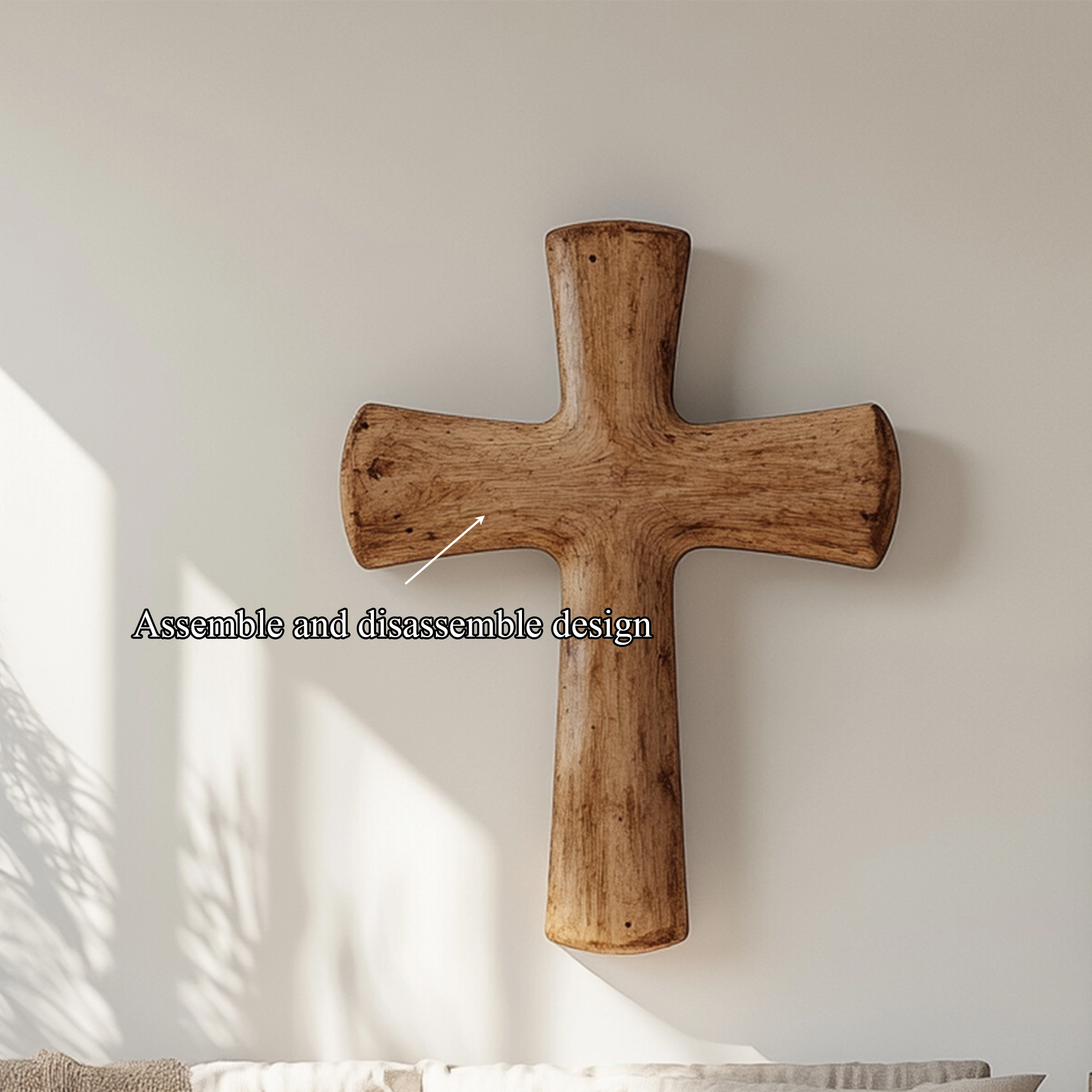 Rustic Handcrafted Wall Cross Living Room And Home Office SINLKIWD006