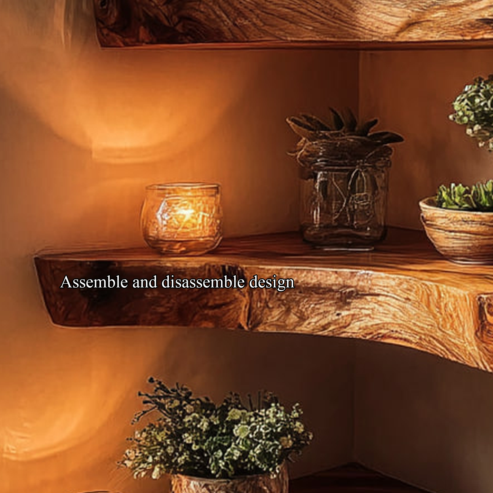 Rustic Floating Shelf Entryway Wall Storage And Decor SINLKIFL169
