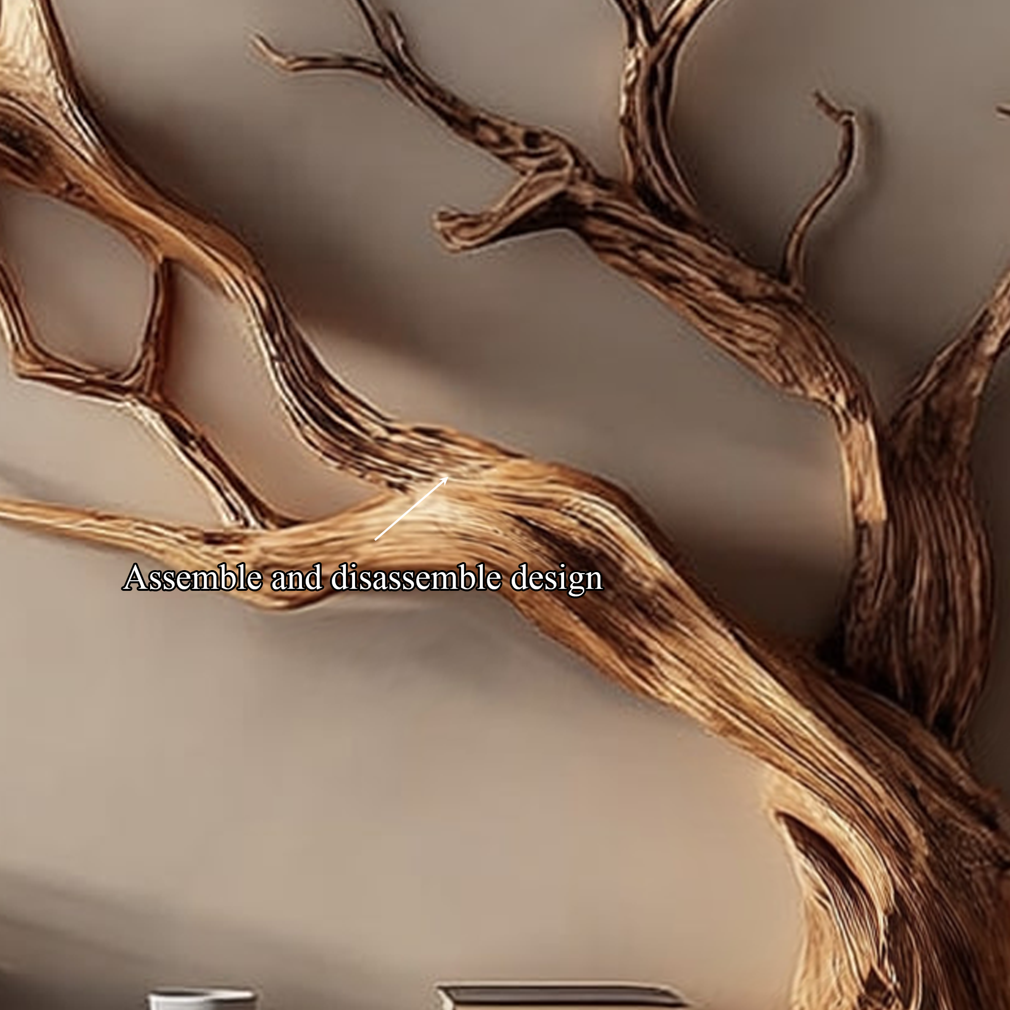Rustic Tree Branch Wall Shelf Natural Artistic Home Decor SINLKIFL177