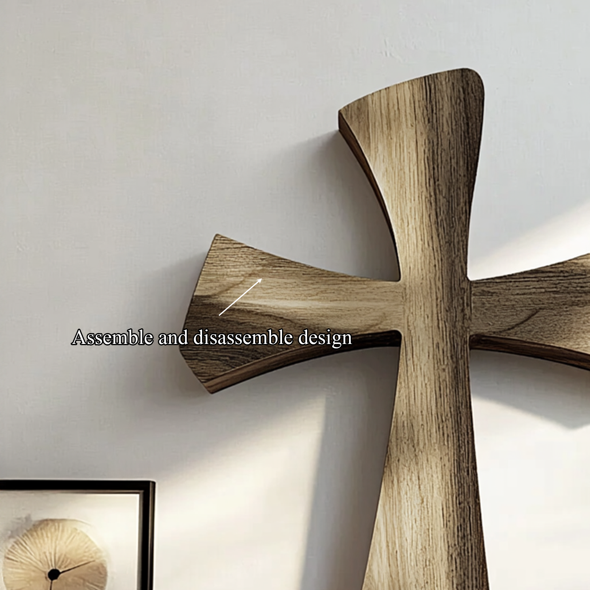 Rustic Faith Wall Cross Living Room And Study Room SINLKIWD010
