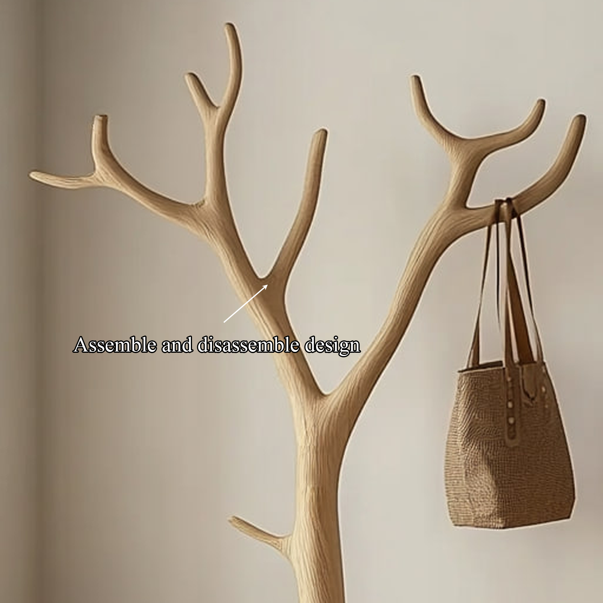 Rustic Tree Coat Stand Entryway Closet SINLKITCR031