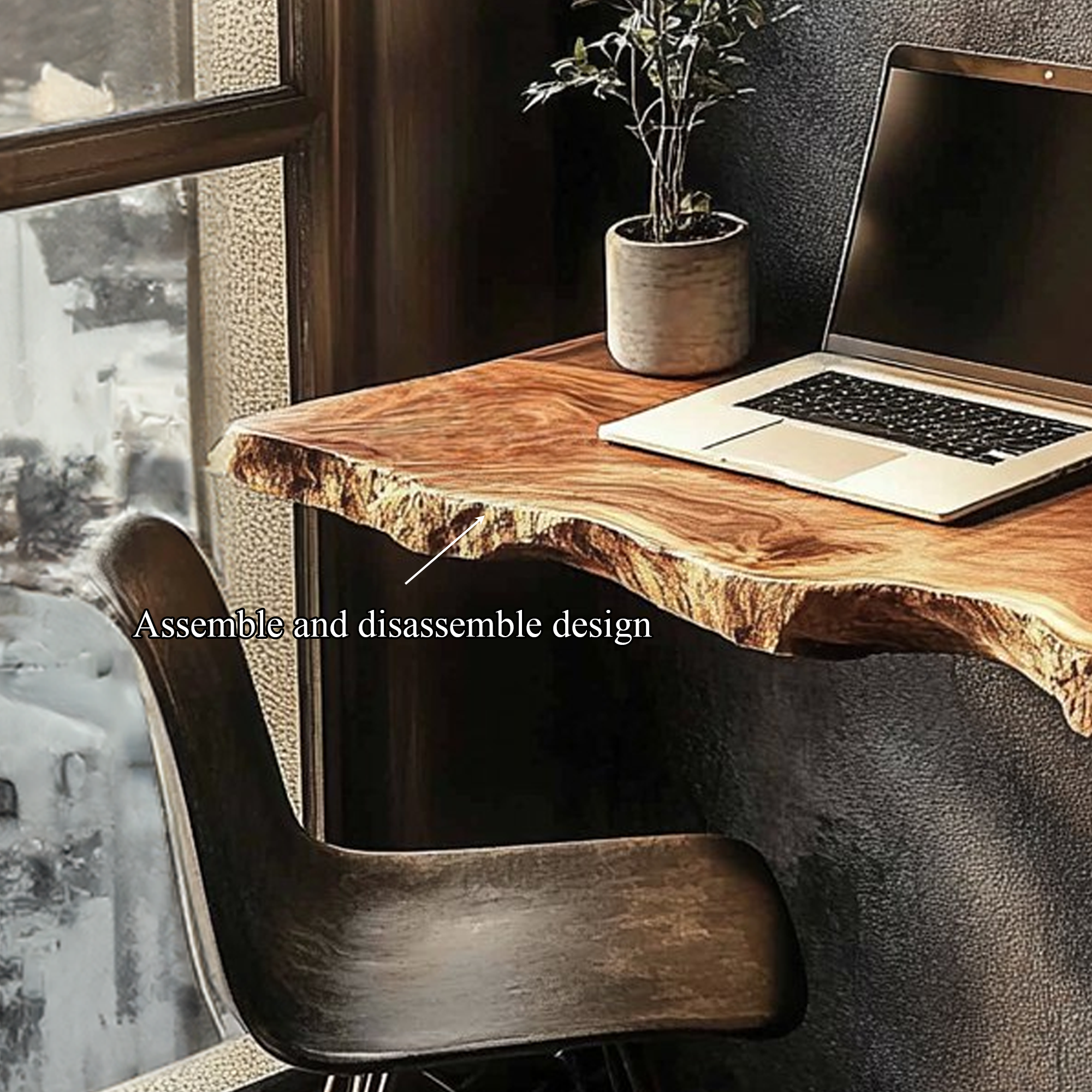 Rustic Floating Desk Minimal Workspace Or Office SINLKIFL290