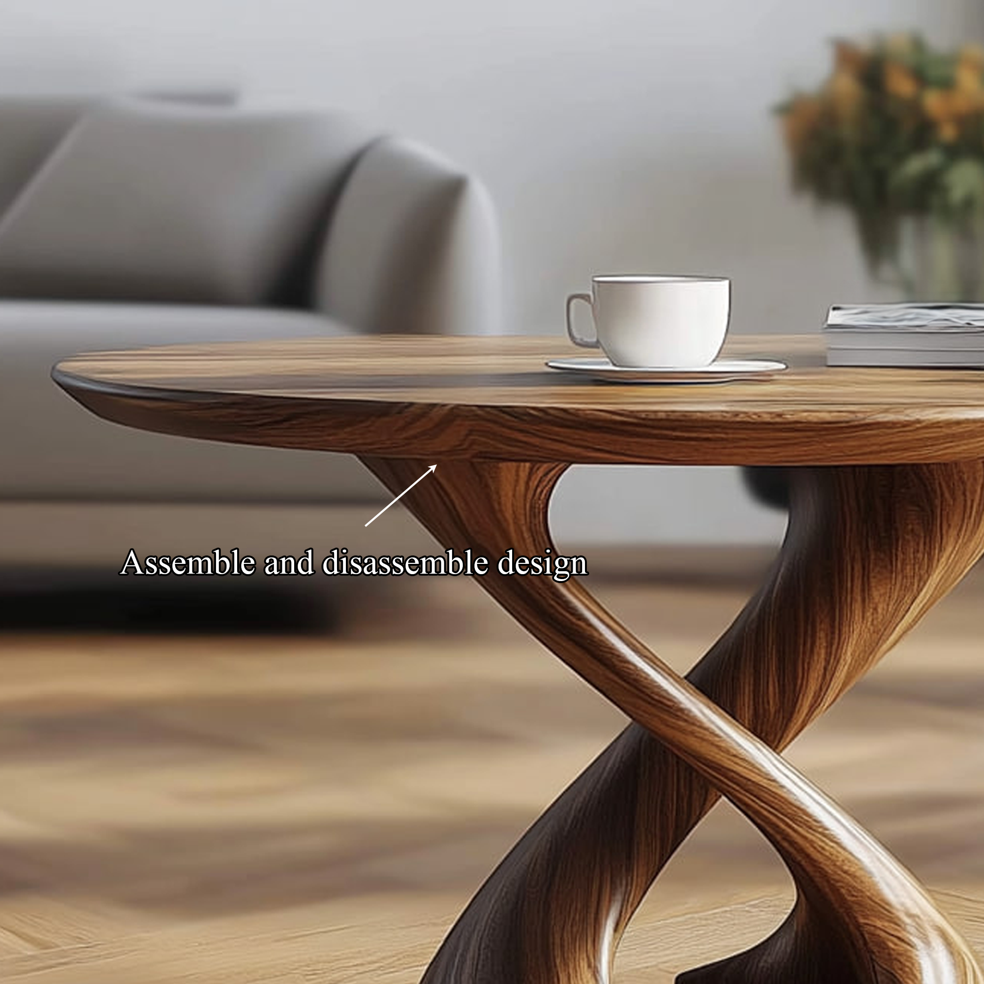 Mid Century Twist Coffee Table Living Room Studio Room SINLKICF201