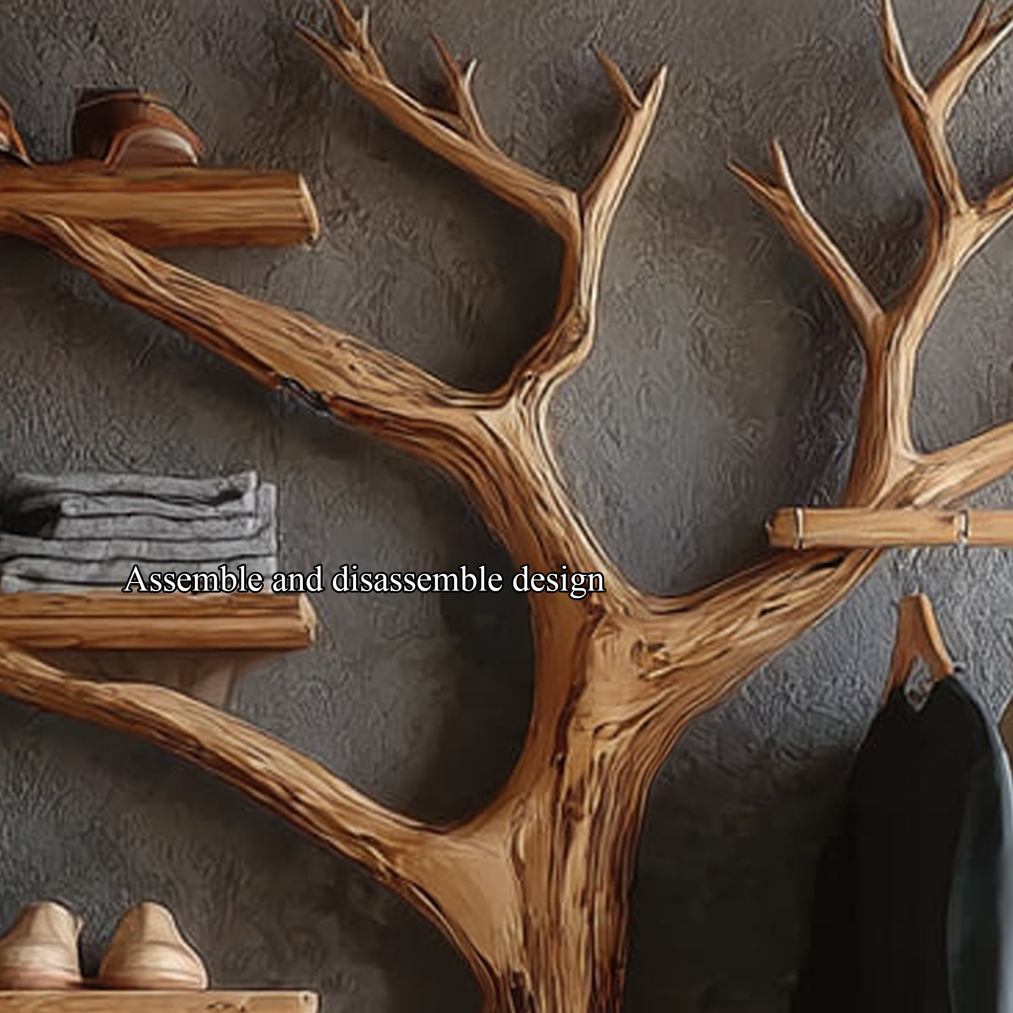 Rustic Clothing Rack Bedroom Home Decor SINLKITCR026