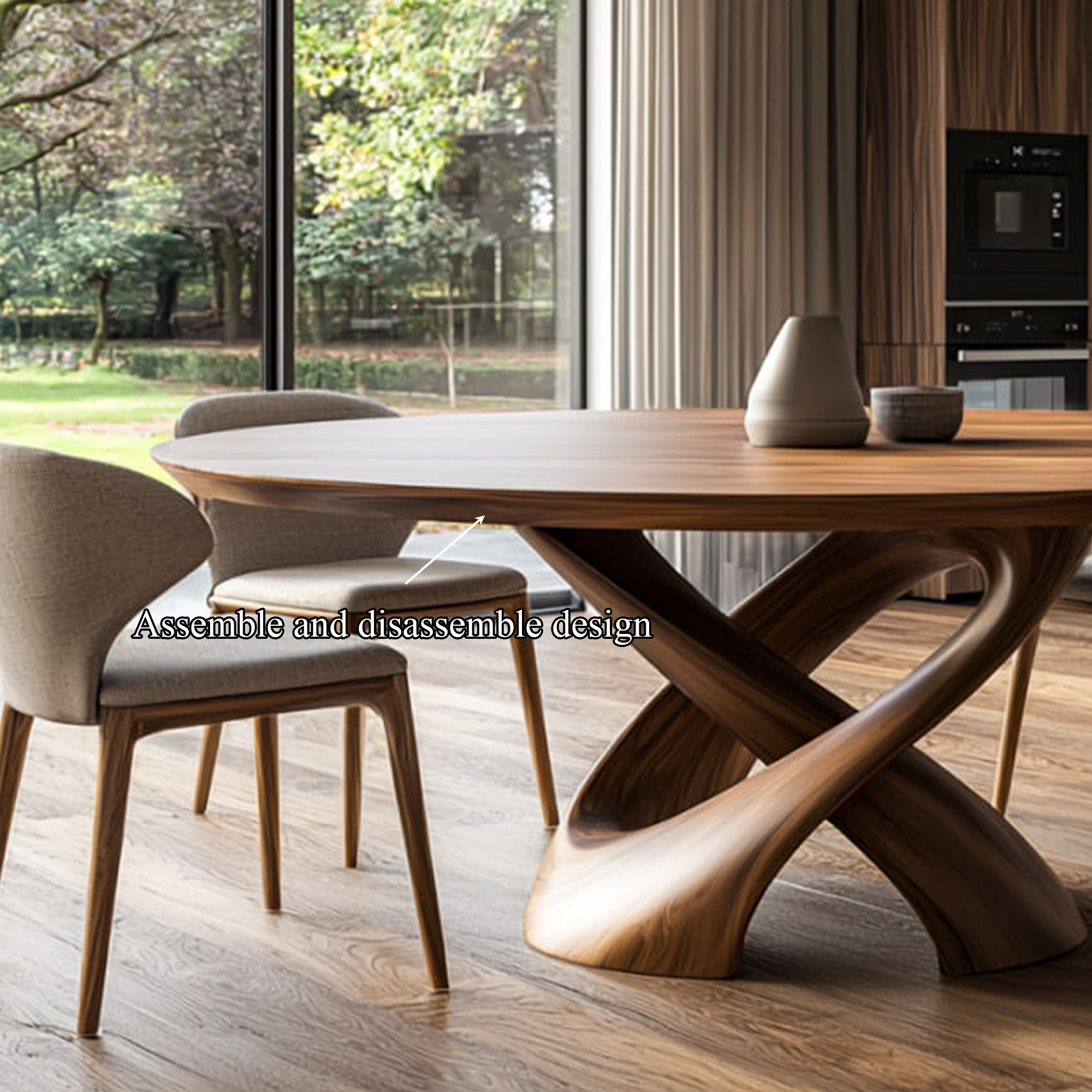 Rustic Handmade Live Edge Dining Table Kitchen SINLKIDT124