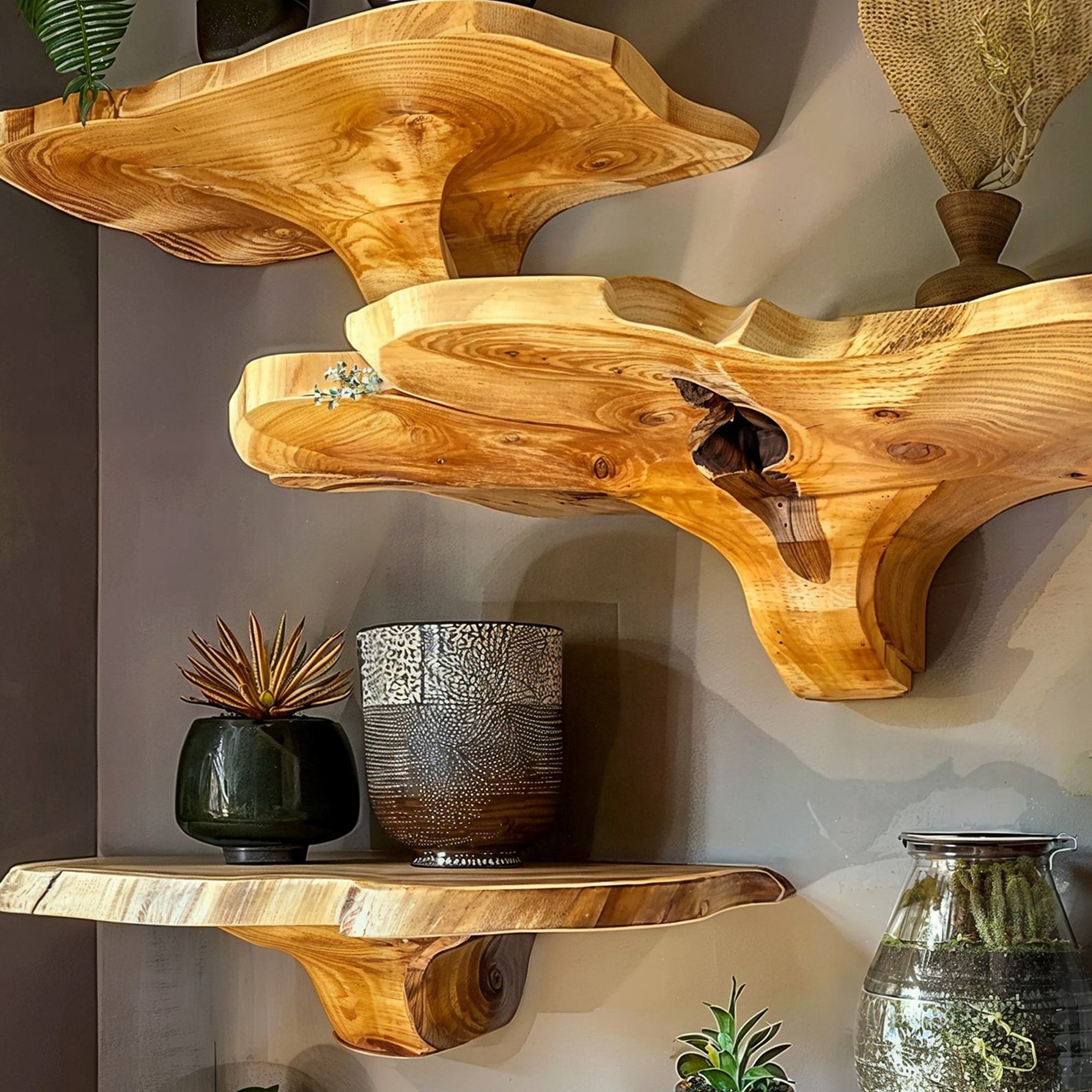 Handcrafted Mushroom Floating Shelves SILDTMR003