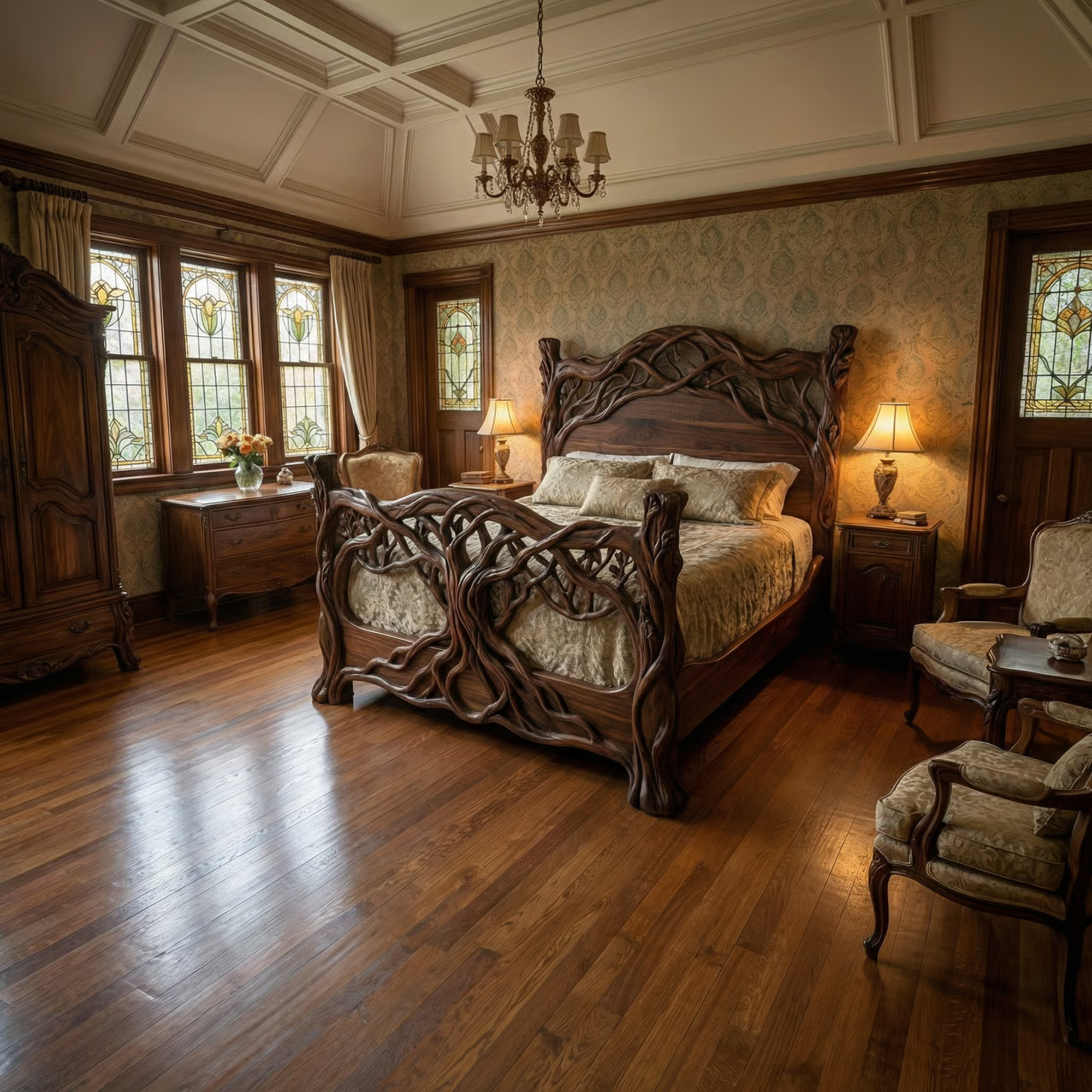 Rustic King Bed Frame For Bedroom Or Master Suite SINLKIWB107