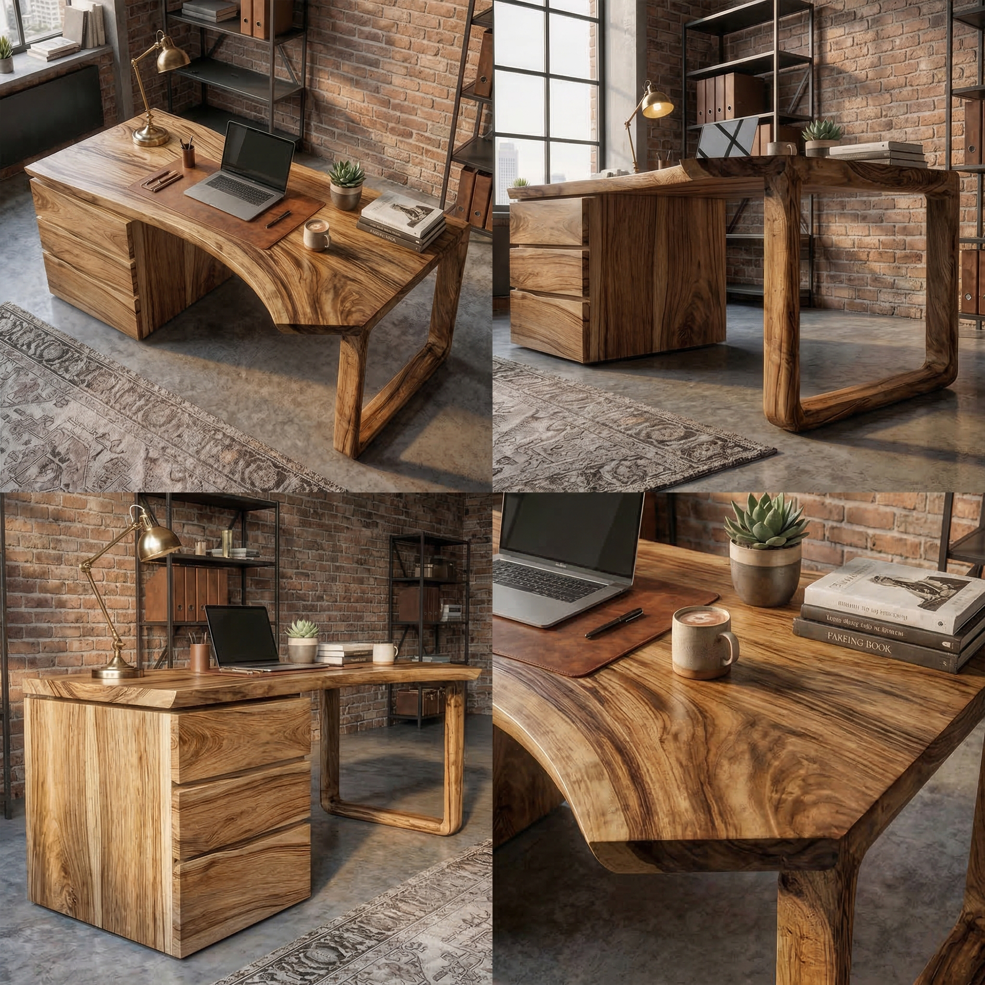 Mid Century Office Desk For Home Office And Workspace SINLKIDK092