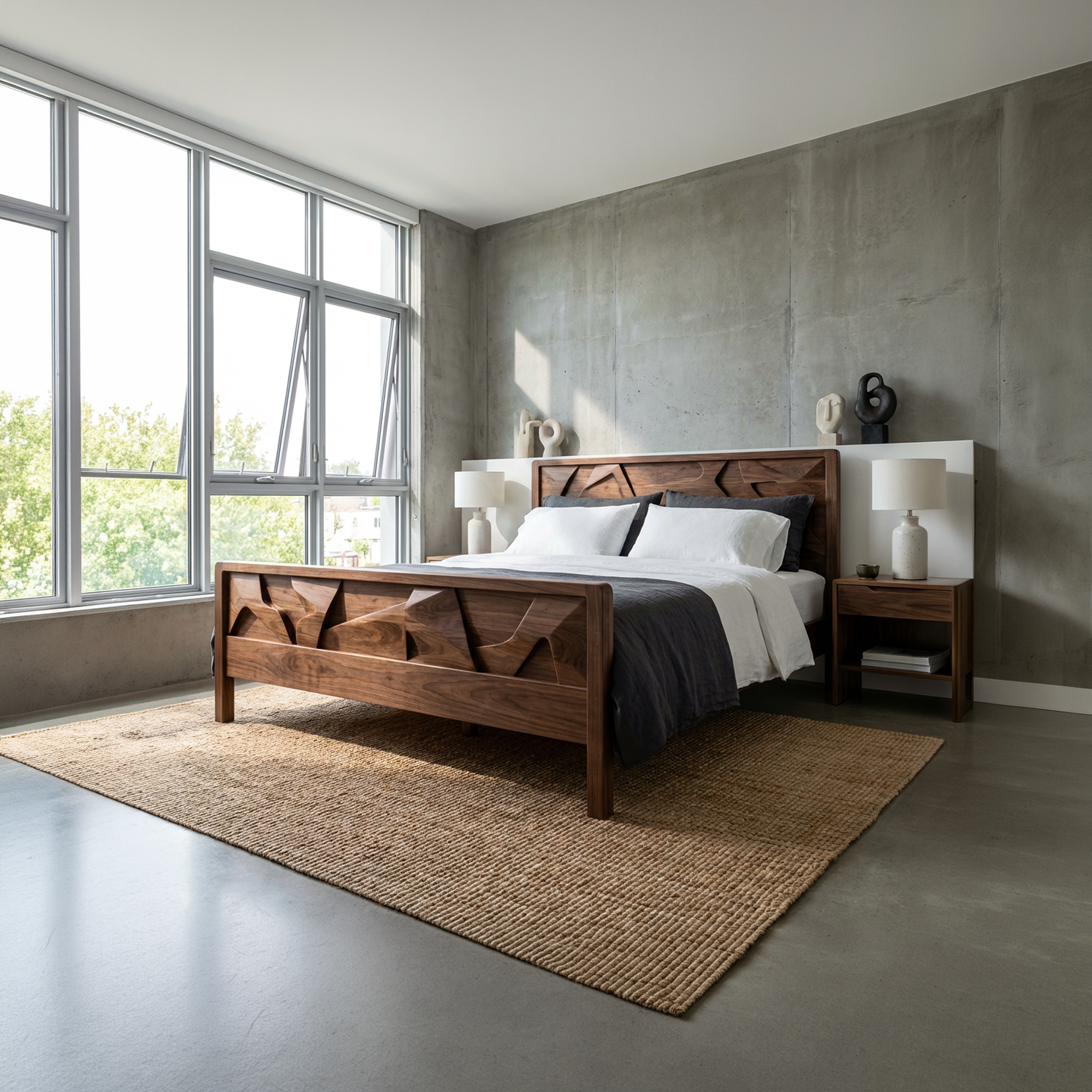 Rustic Statement King Bed Frame For Bedroom And Interior Space SINLKIWB110