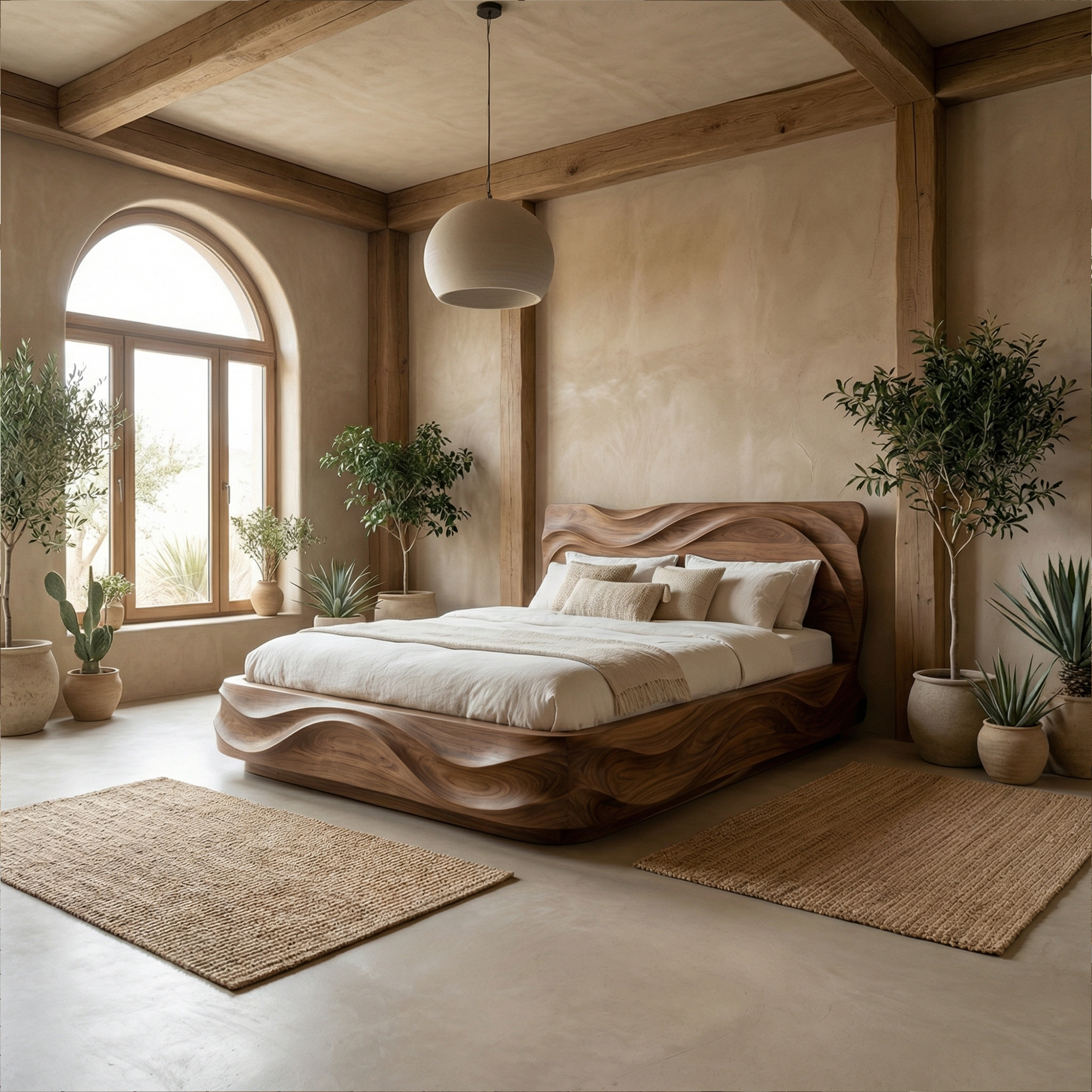 Rustic King Bed Frame For Bedroom Or Private Room SINLKIWB113