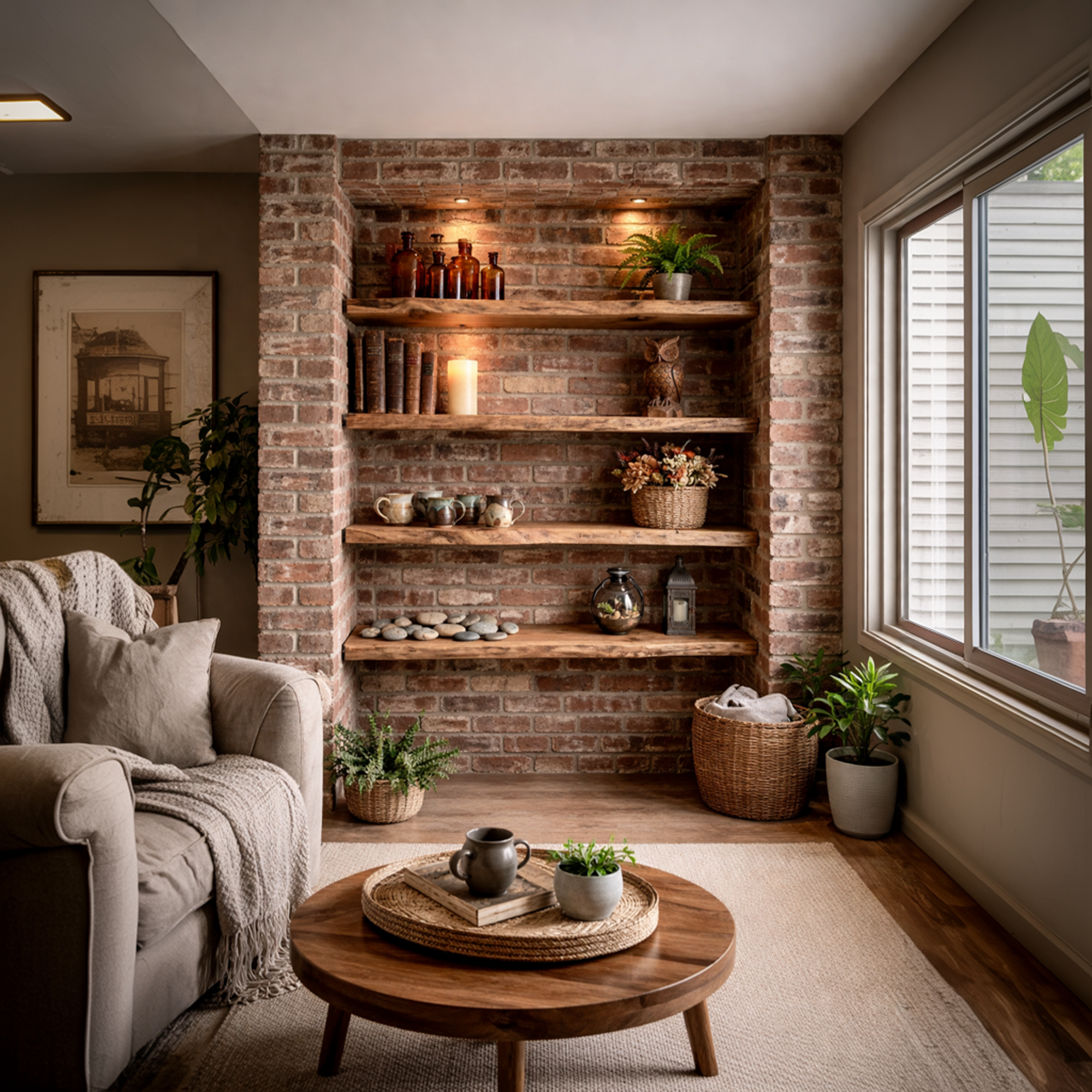 Industrial Rustic Floating Wall Shelves Solid Wood SINLKIFL493
