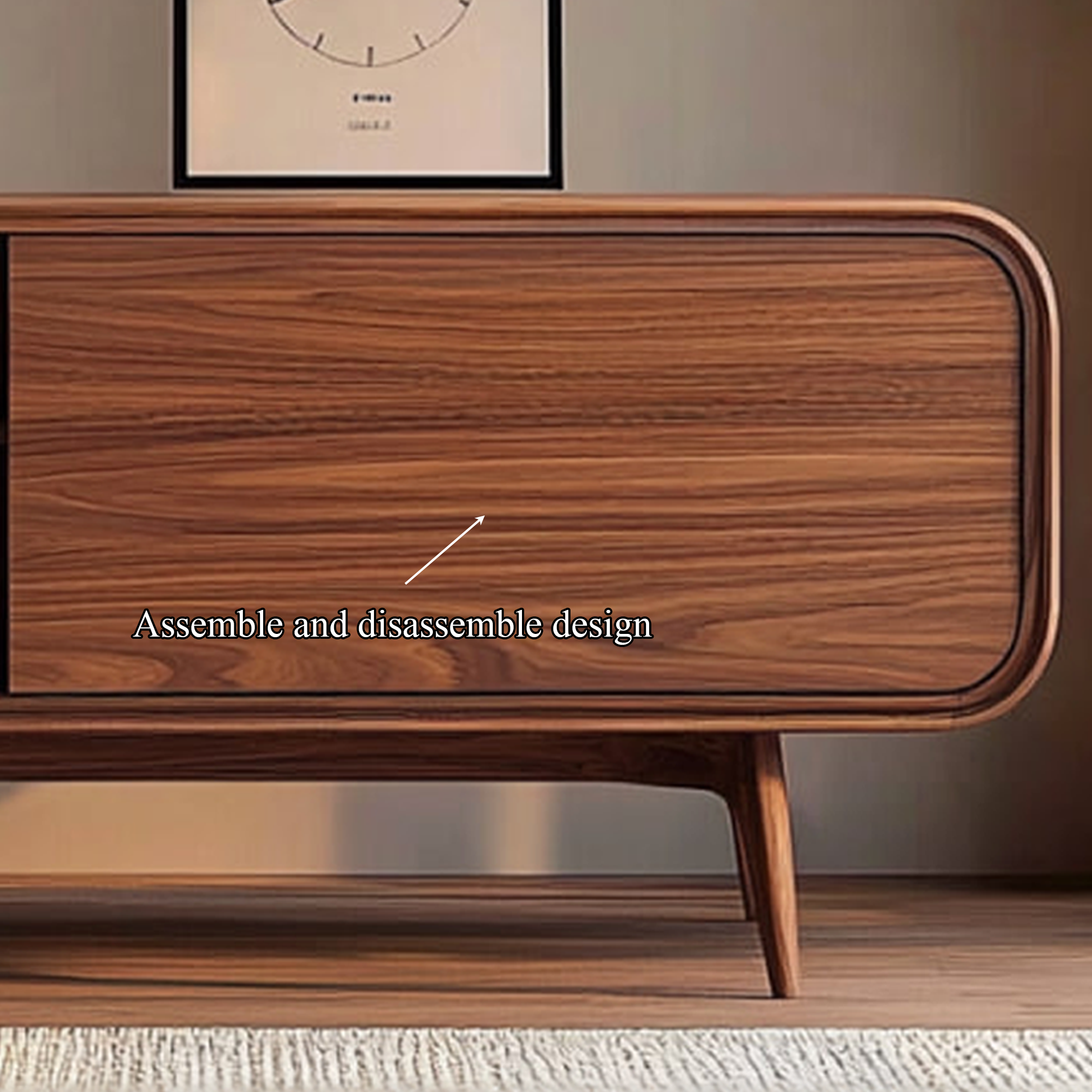 Mid Century Modern Bookshelf Cabinet Living Room Or Study Room SINLKISC265