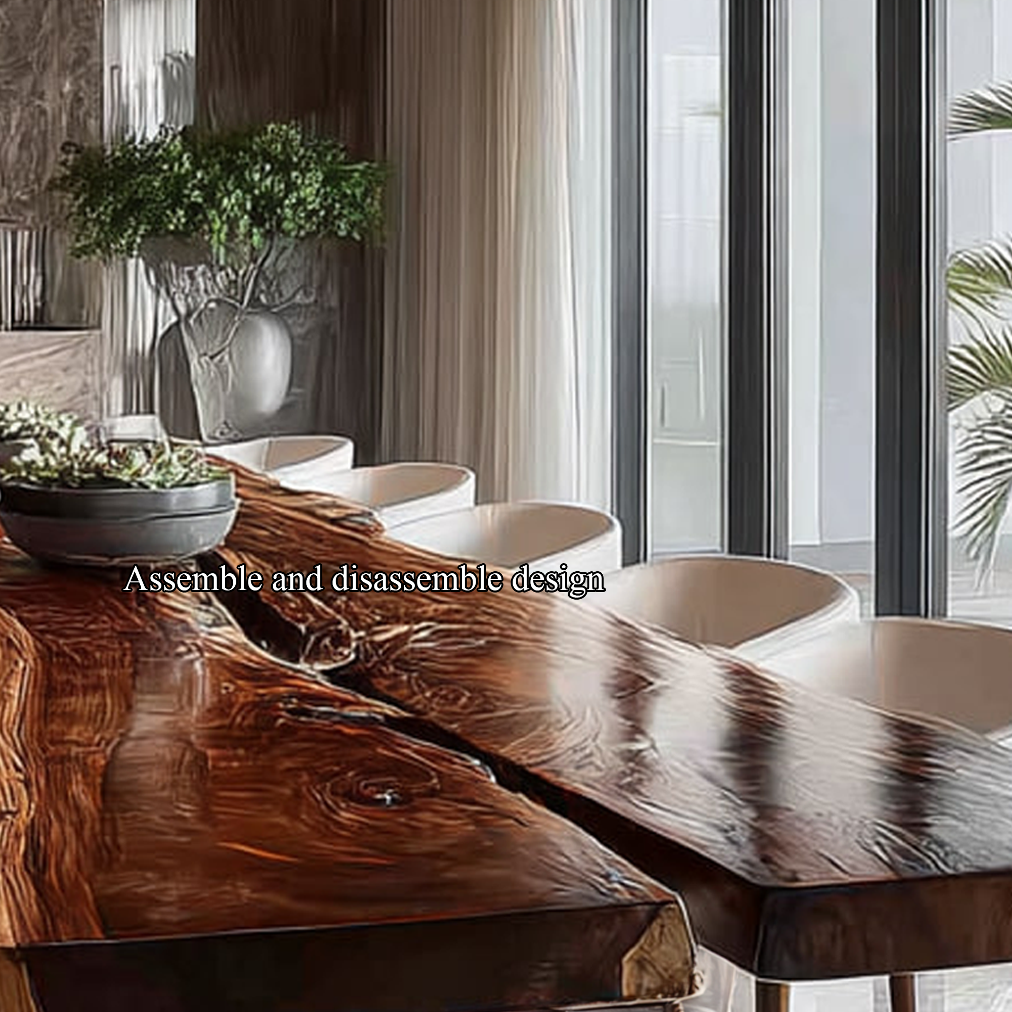 Rustic Handcrafted Wooden Dining Table Dining Room SINLKIDT095