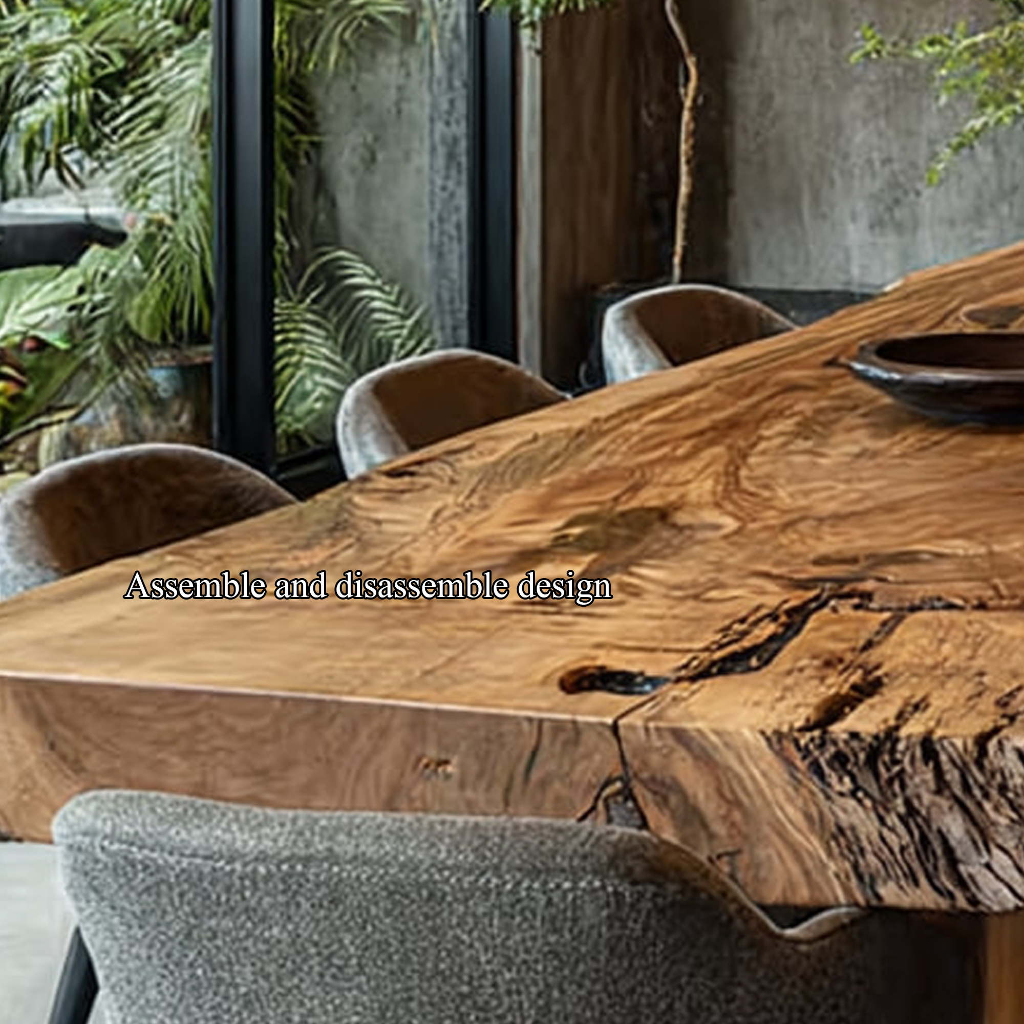 Rustic Live Edge Dining Table Creative Studio SINLKIDT110